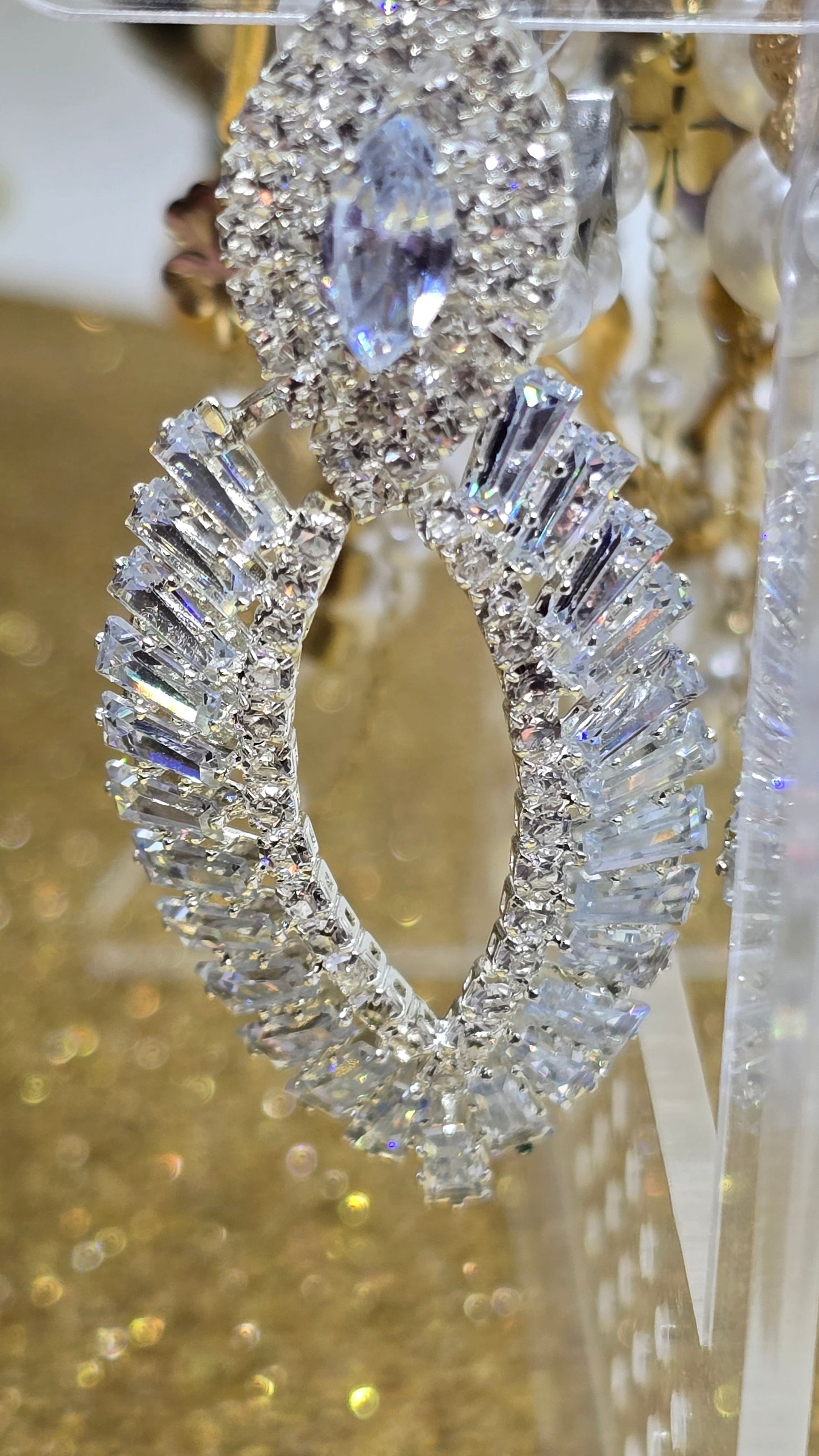 Teardrop Cubic Zirconia Earrings – Wedding Jewelry