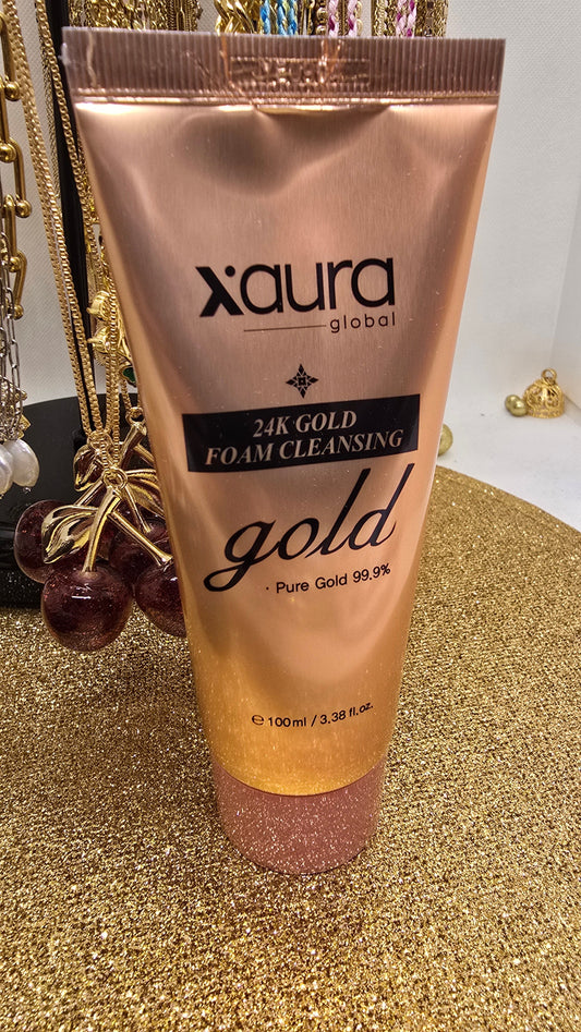 Xaura Gold Reinigung Paket – 24K Gold Schaum-Reiniger & Reis Gold Toner - Beautyway073 Düsseldorf Germany