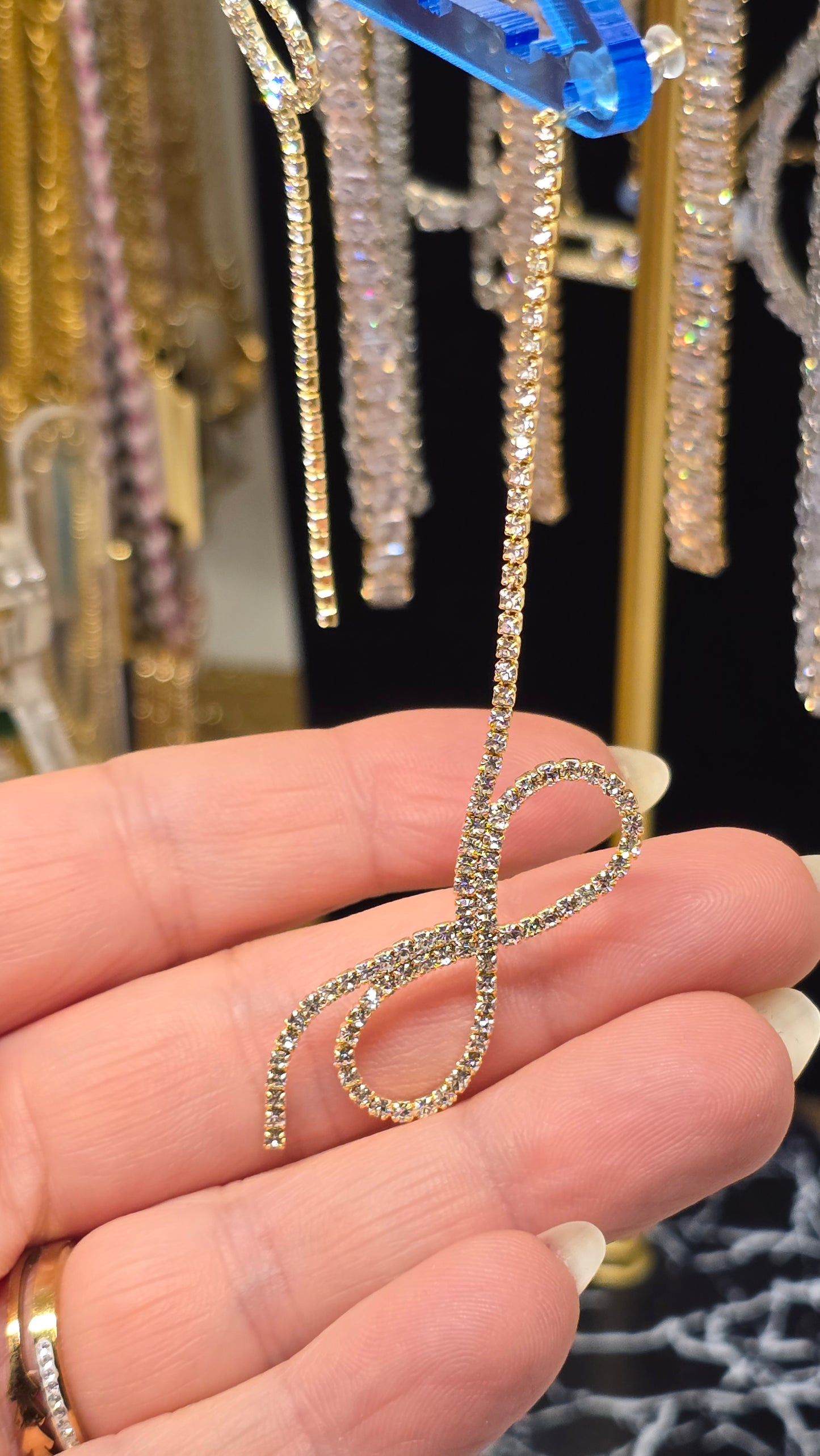 Wedding Earrings – 9cm Zirconia Teardrop Earrings
