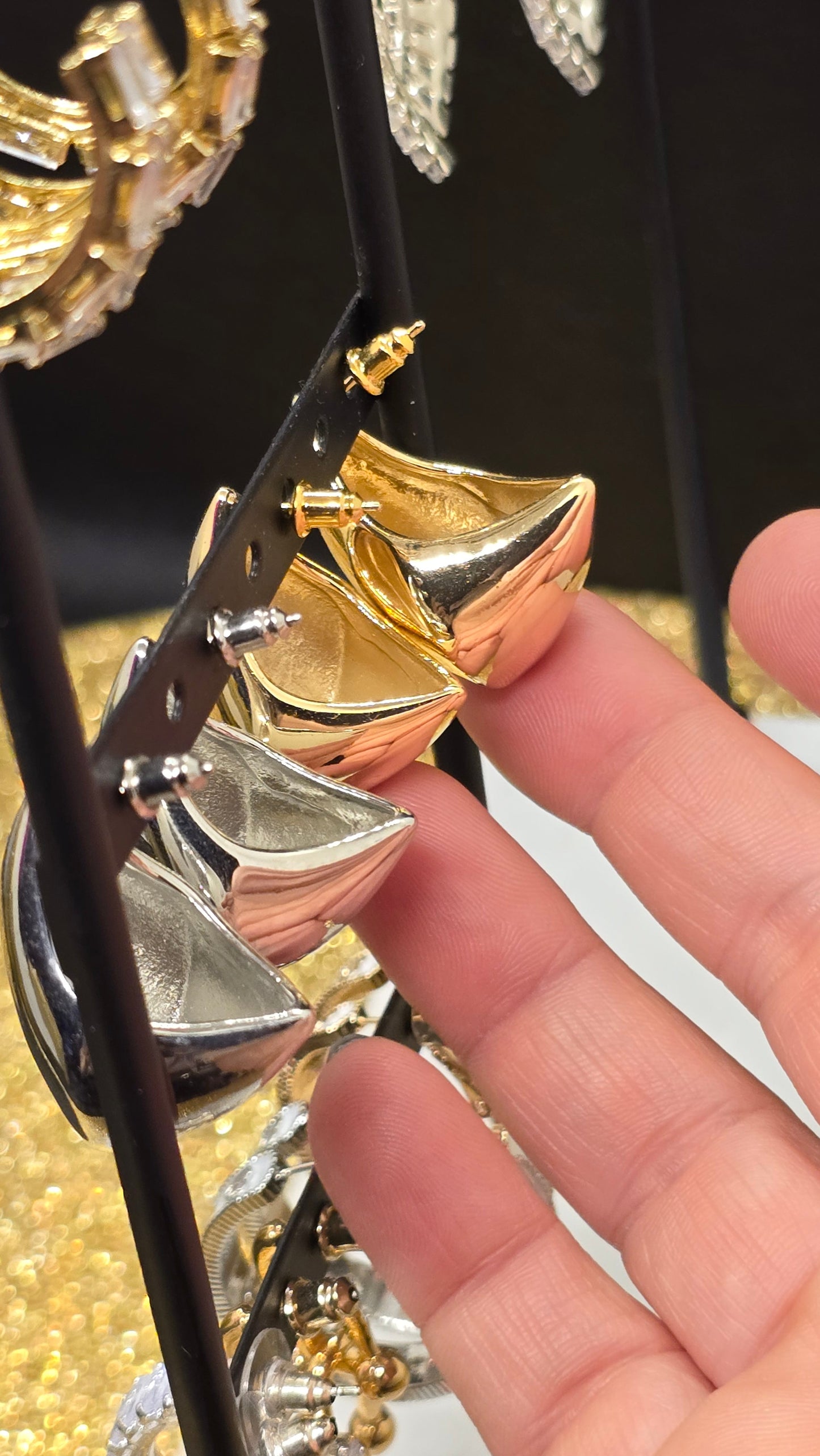 Geometric & Teardrop Earrings – Gold & Silver