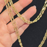 Singapurkette 18K vergoldet – gedrehte Goldkette ohne Anhänger