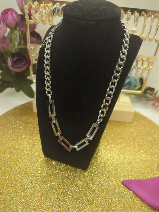 Chunky Halskette - Gold & Silber Kette - Beautyway073 Düsseldorf Germany