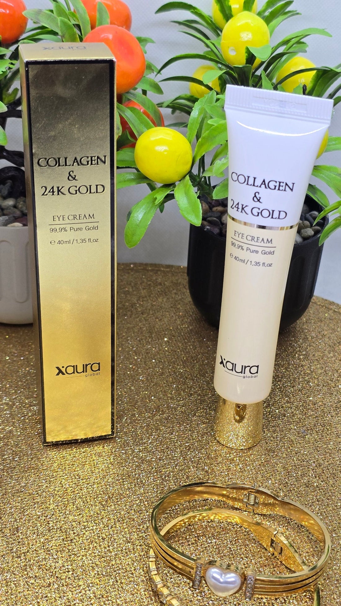 Xaura Global Collagen & 24K Gold Augencreme – Augenpflege mit Gold und Kollagen
