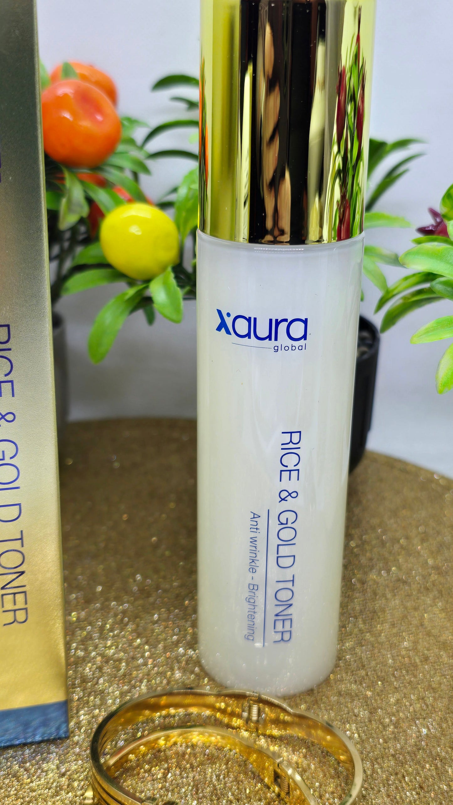 Xaura Gold Cleansing Set – 24K Gold Foam Cleanser & Rice Gold Toner