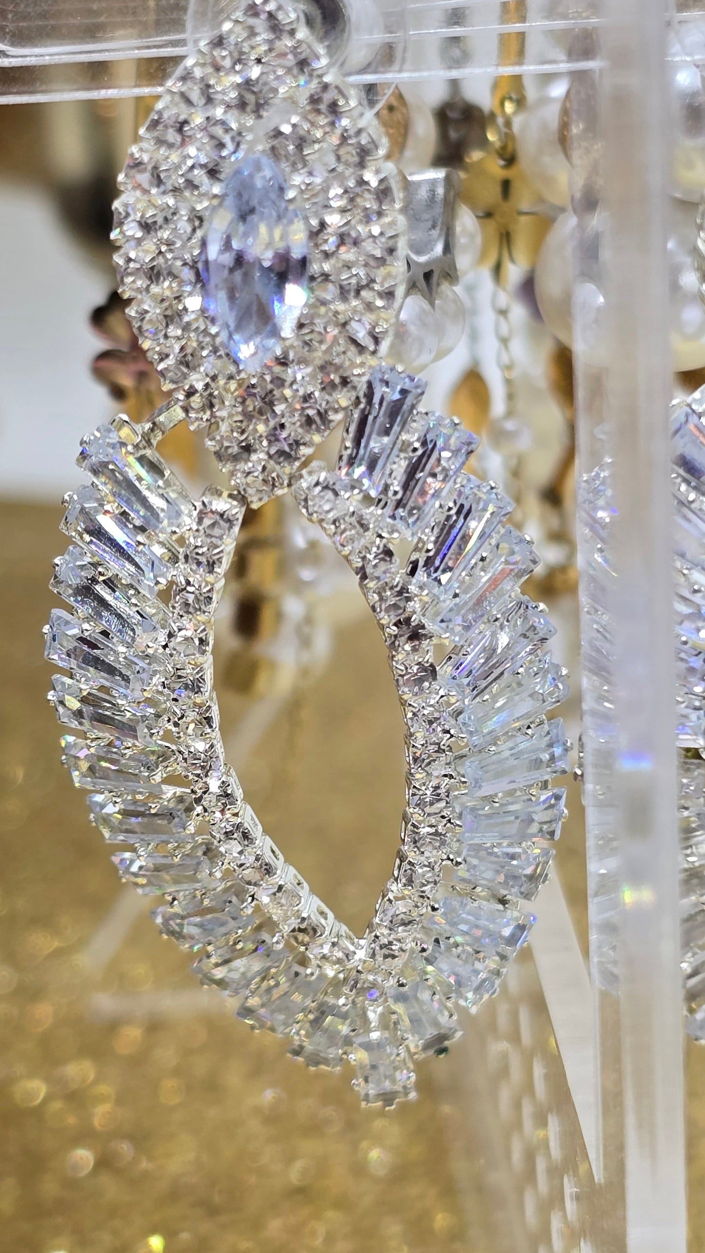 Teardrop Cubic Zirconia Earrings – Wedding Jewelry