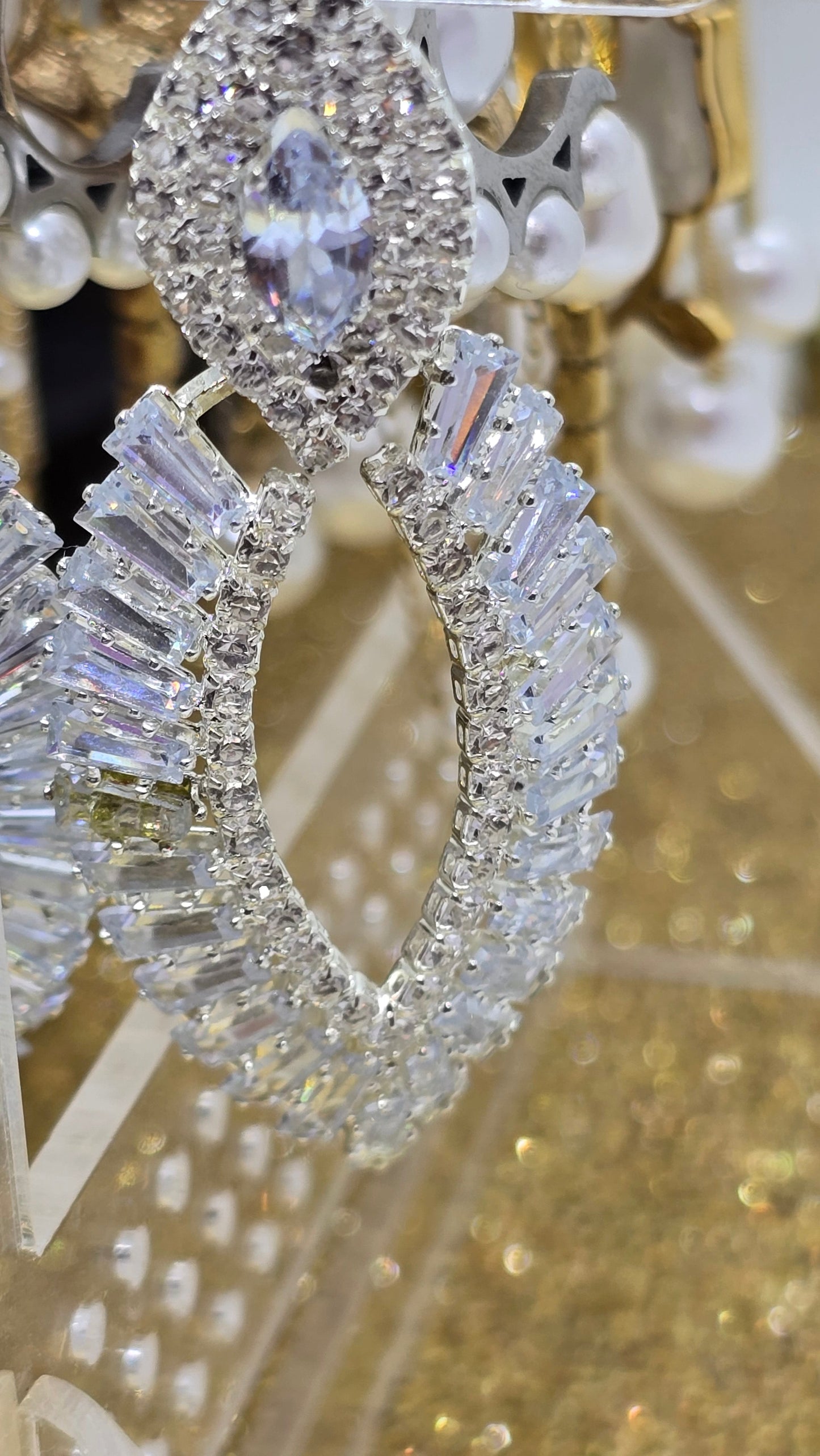 Teardrop Cubic Zirconia Earrings – Wedding Jewelry