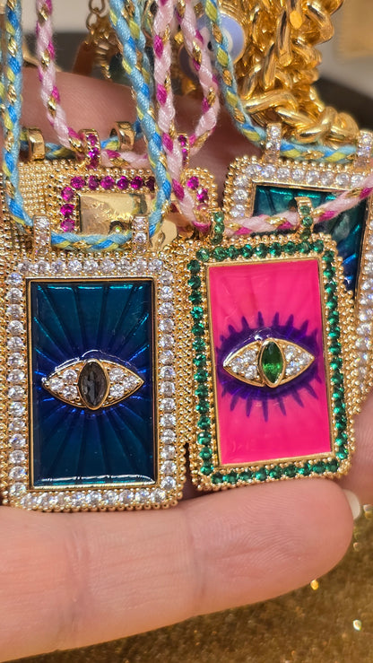 Tarot Karten Halskette 18K Vergoldet – Retro Anhänger 50+6cm - Beautyway073 Düsseldorf Germany