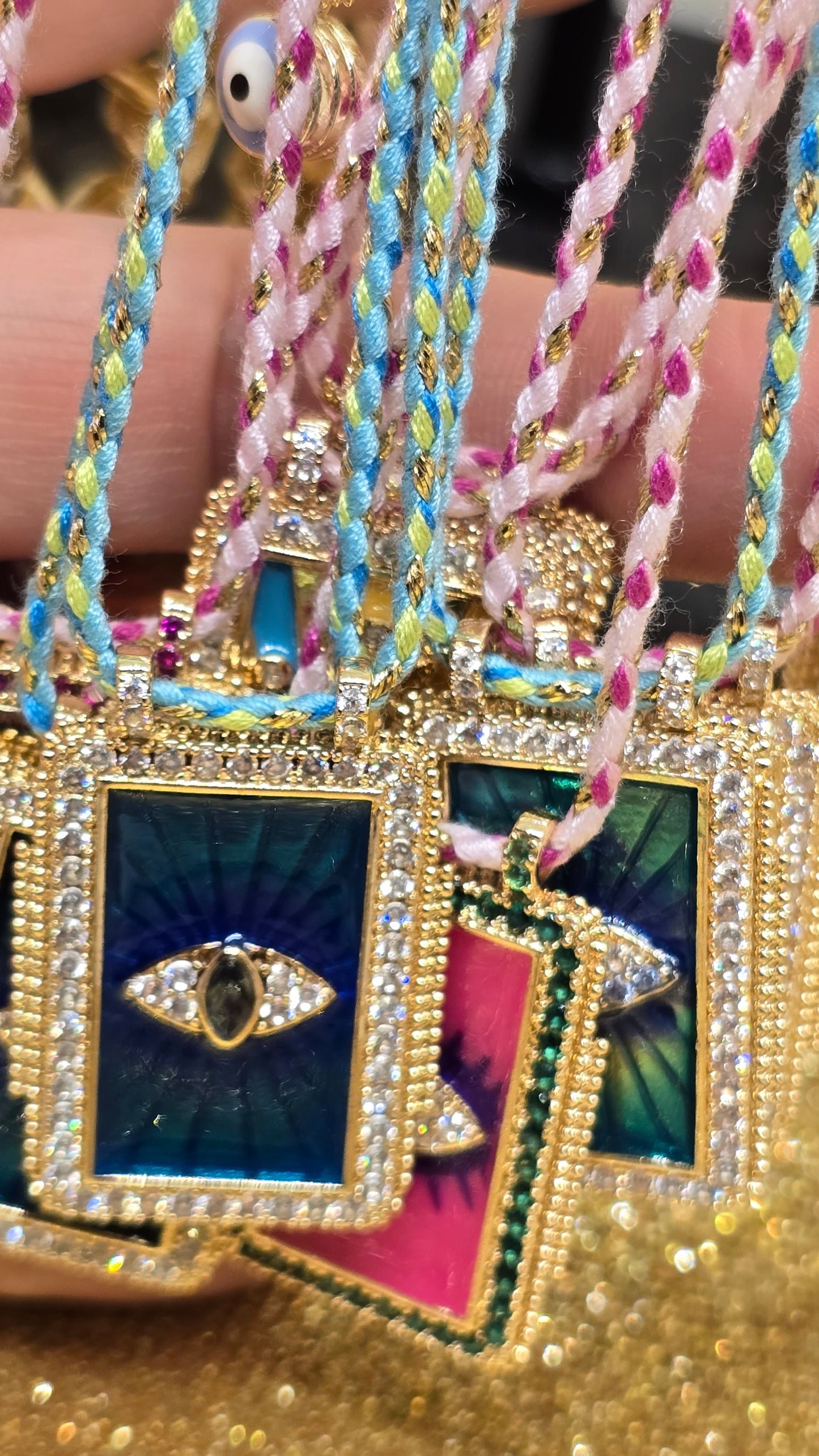 Tarot Card Necklace 18K Gold Plated – Retro Pendant 50+6cm