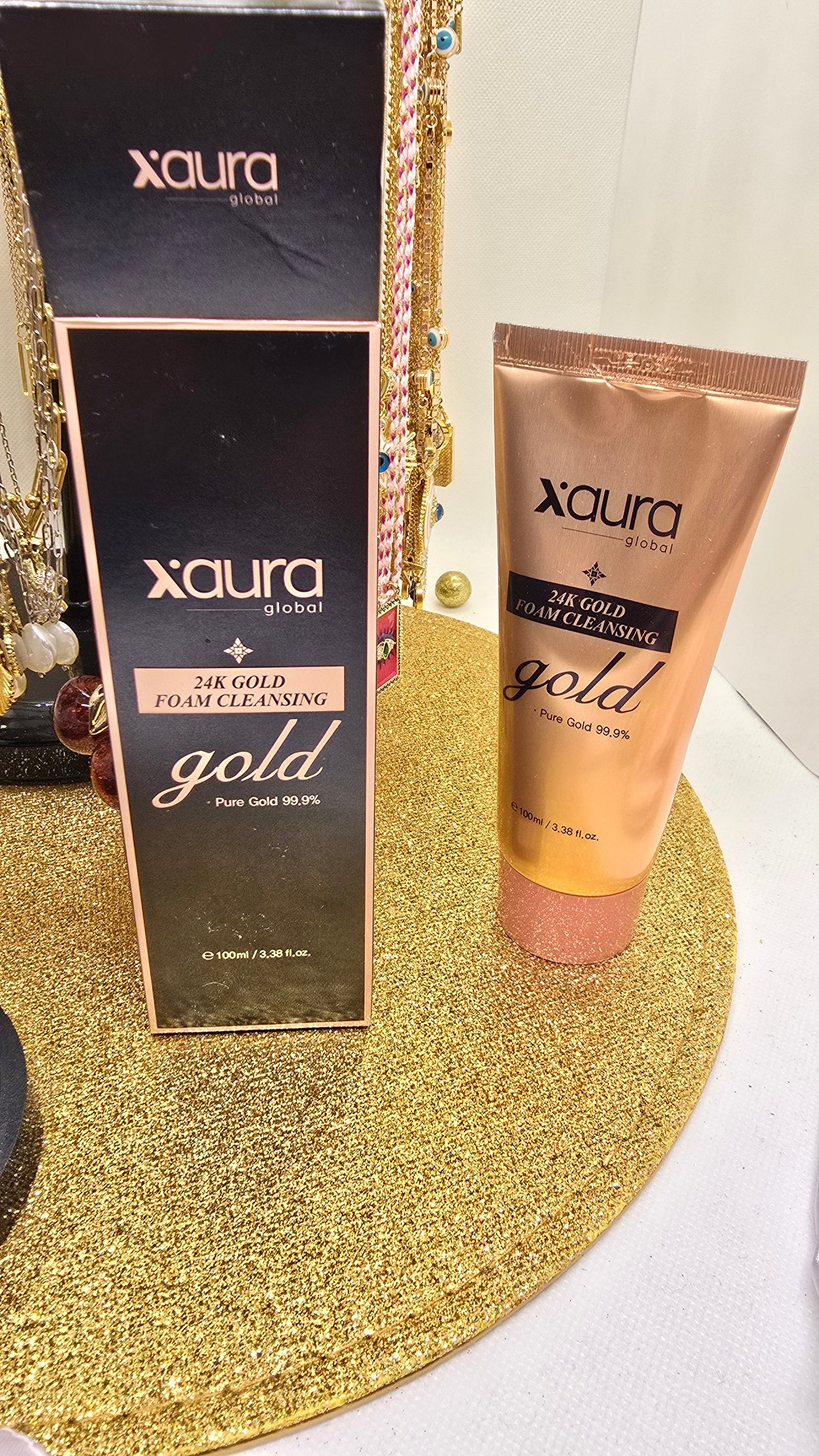 Xaura Global 24K Gold Foaming Cleanser – Pure Gold 99.9%