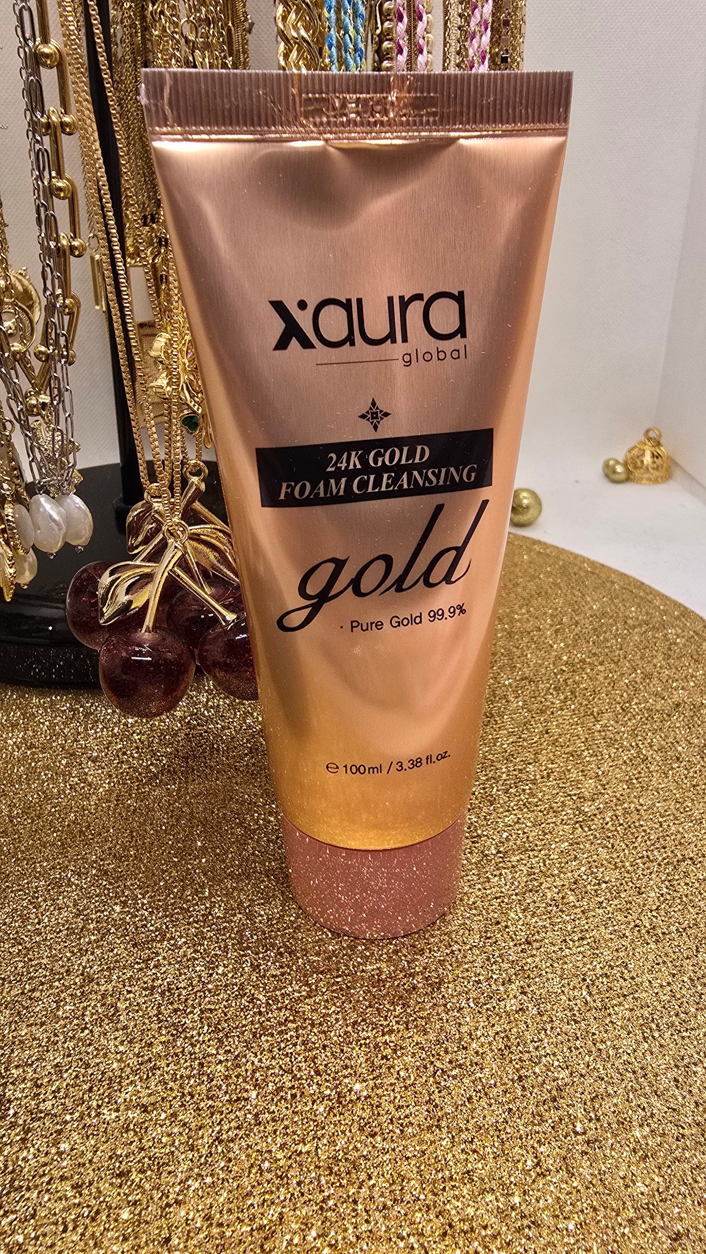 Xaura Global 24K Gold Foaming Cleanser – Pure Gold 99.9%