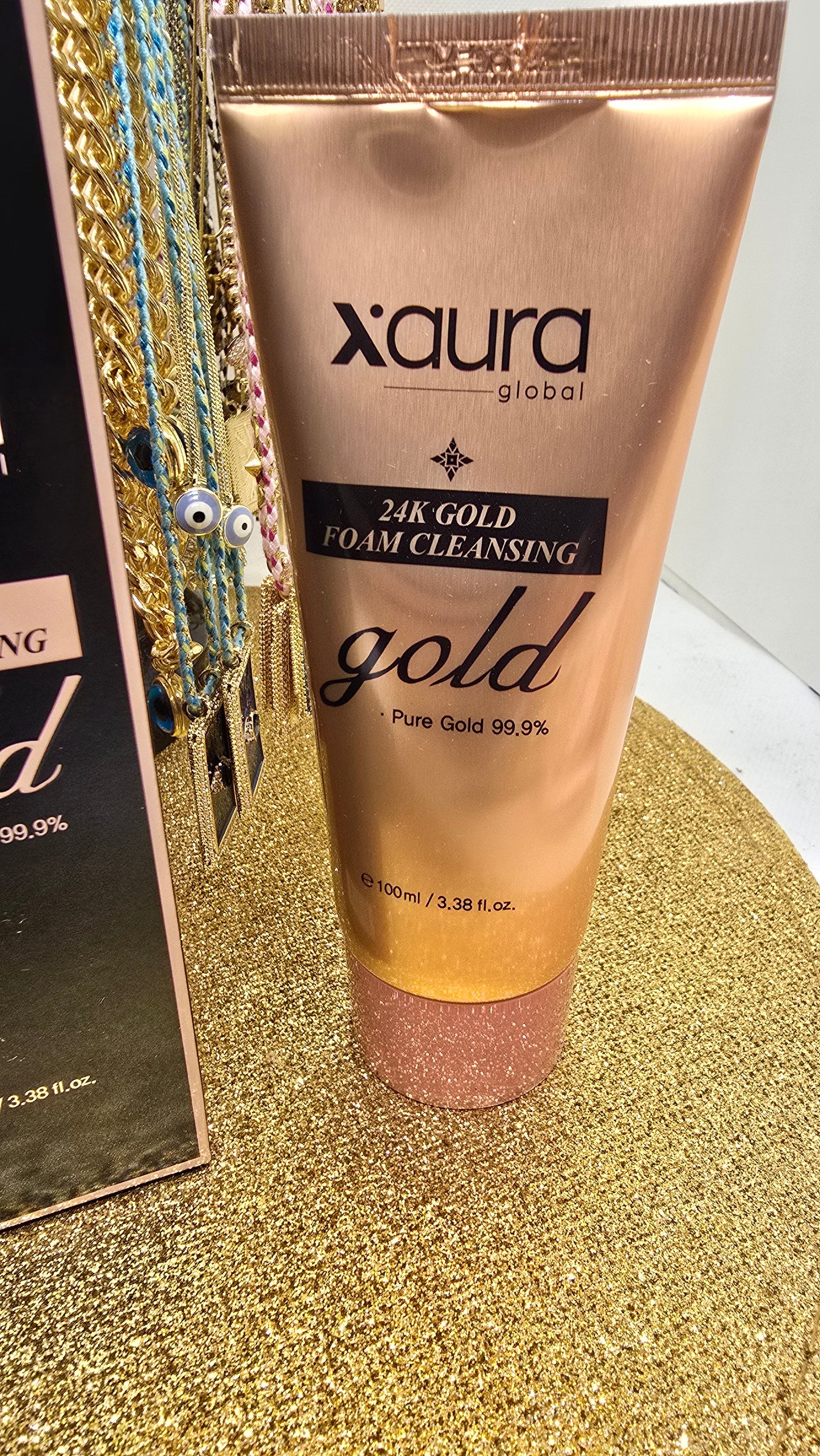 Xaura Global 24K Gold Foaming Cleanser – Pure Gold 99.9%