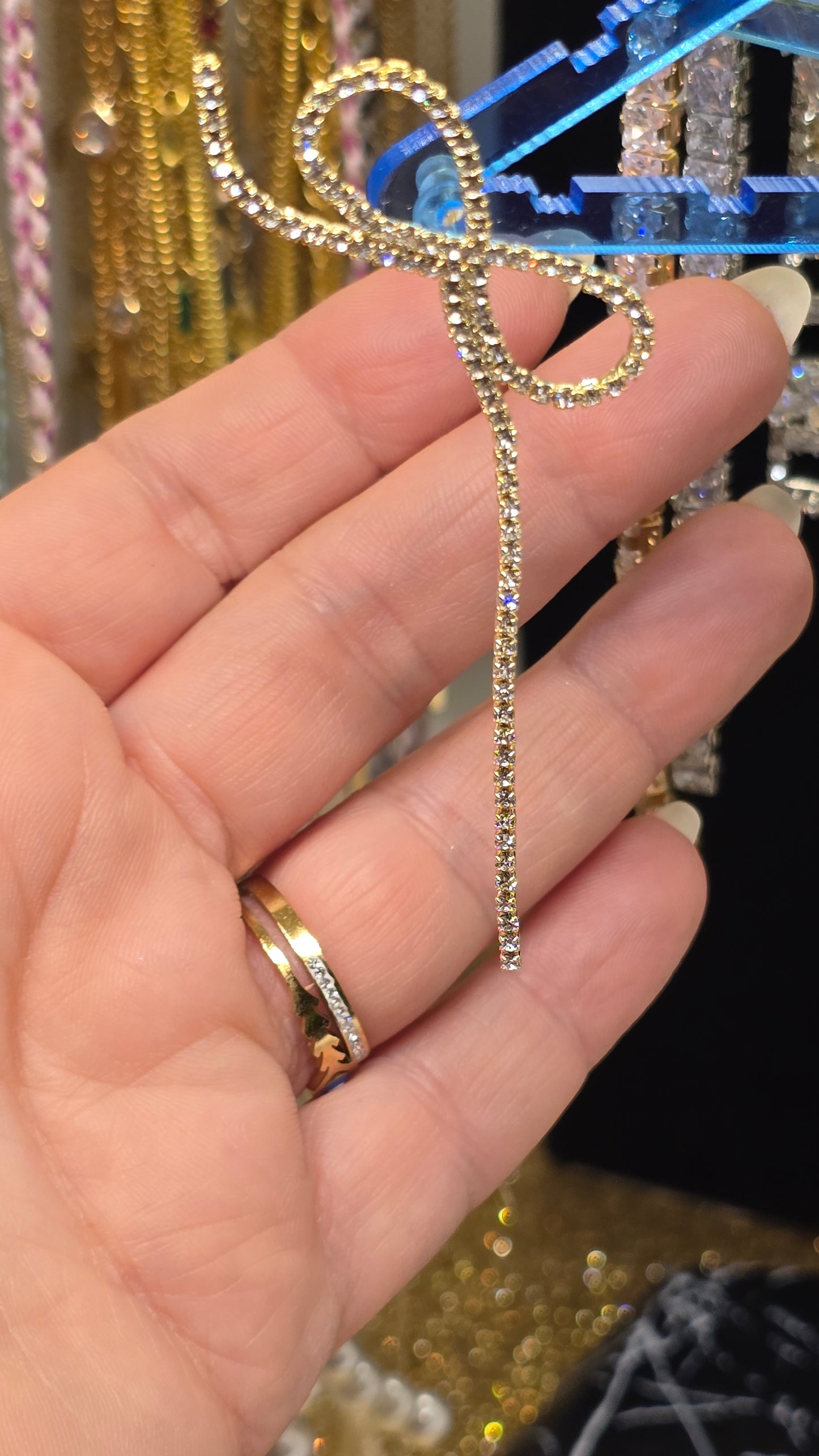 Wedding Earrings – 9cm Zirconia Teardrop Earrings