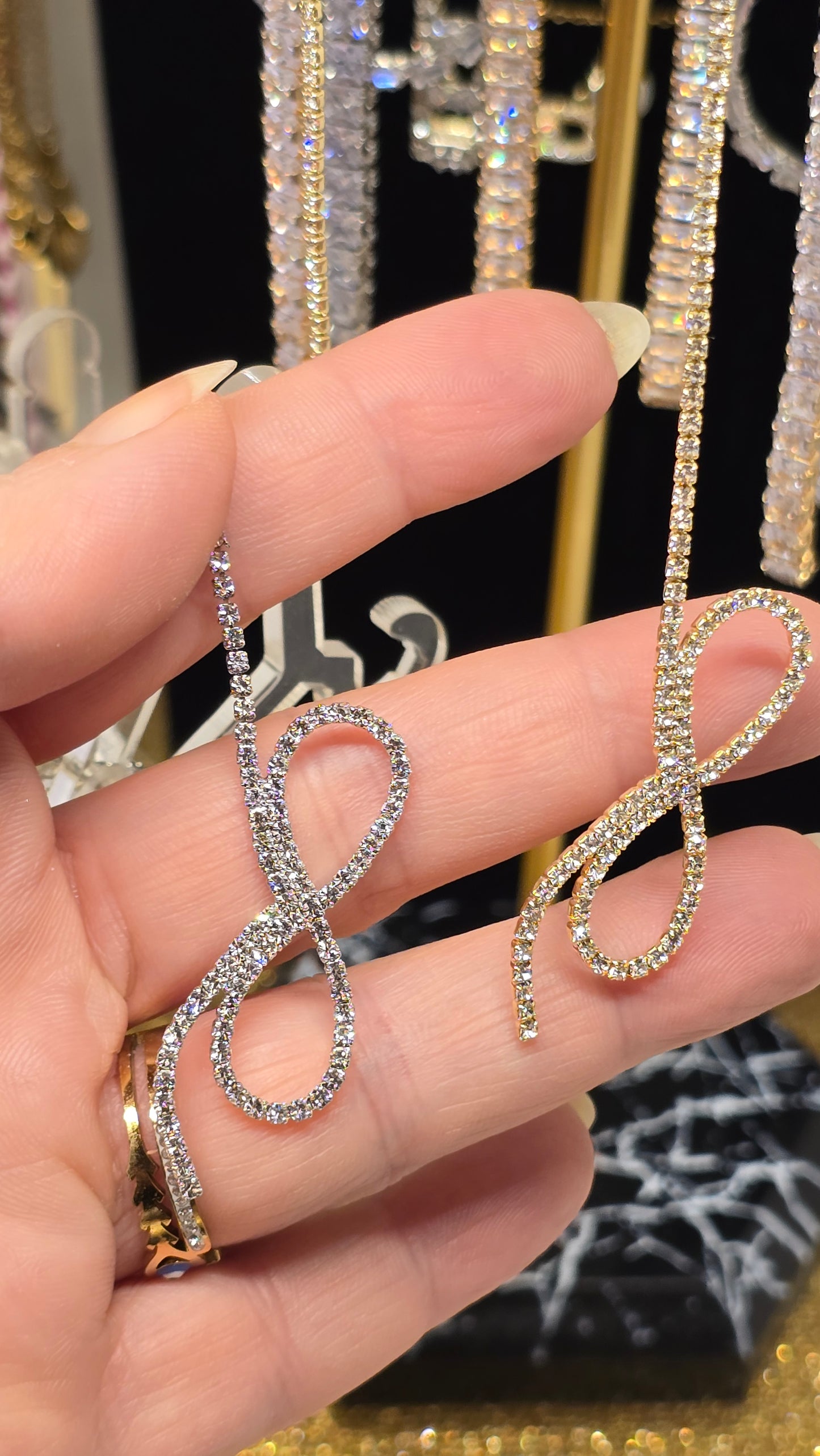 Wedding Earrings – 9cm Zirconia Teardrop Earrings