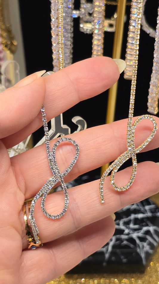 Wedding Earrings – 9cm Zirconia Teardrop Earrings