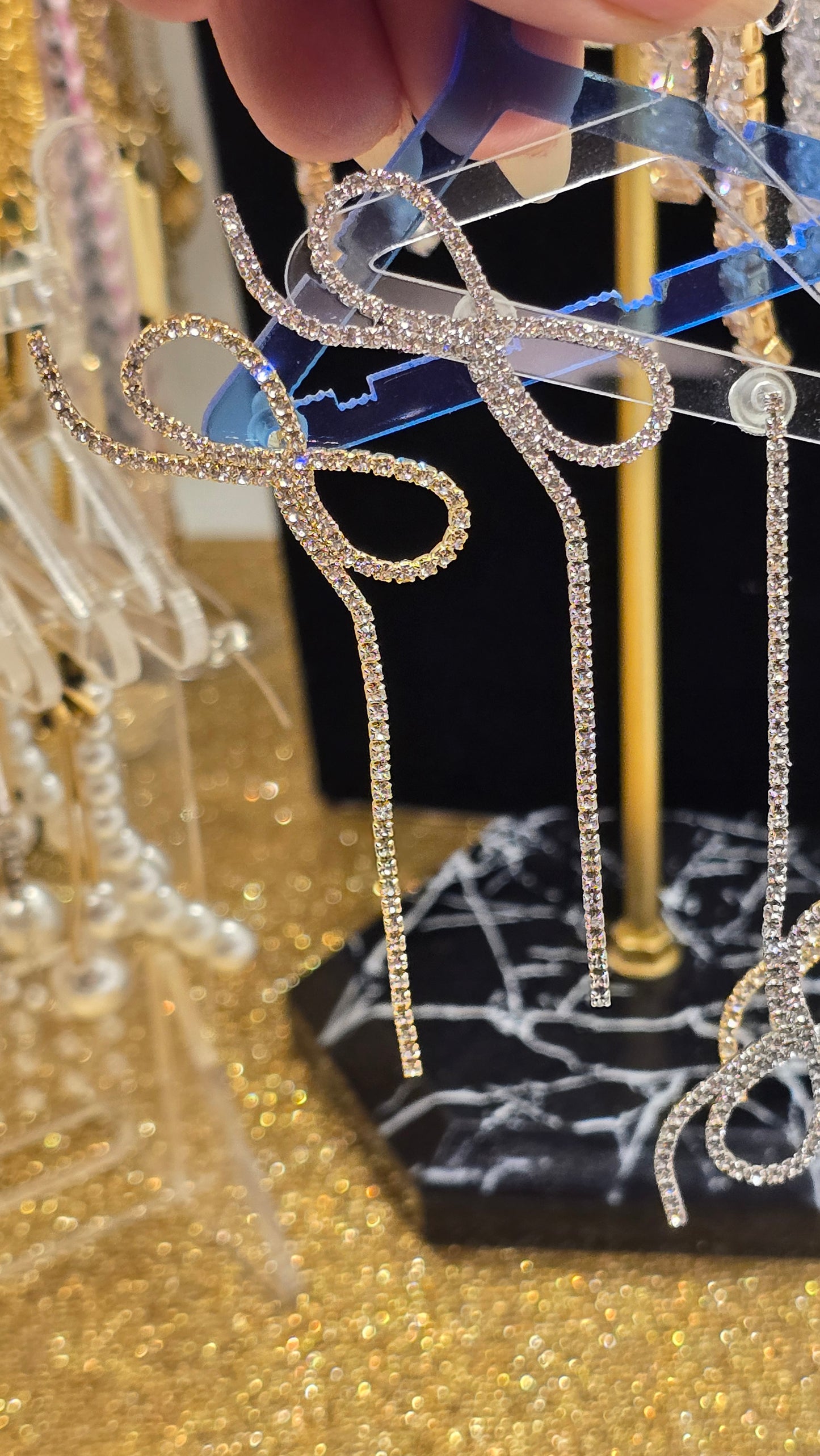 Wedding Earrings – 9cm Zirconia Teardrop Earrings