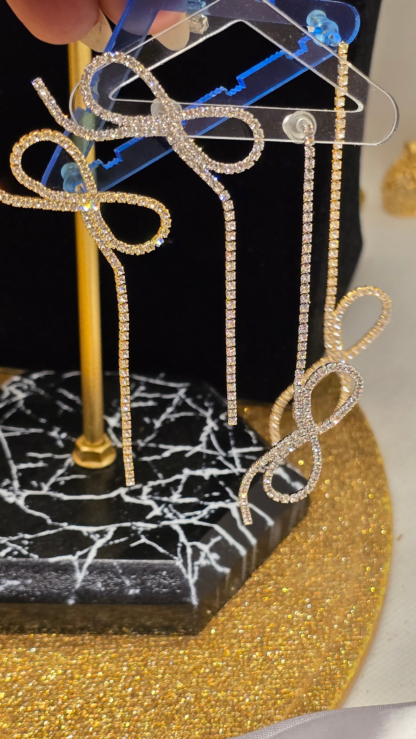 Wedding Earrings – 9cm Zirconia Teardrop Earrings