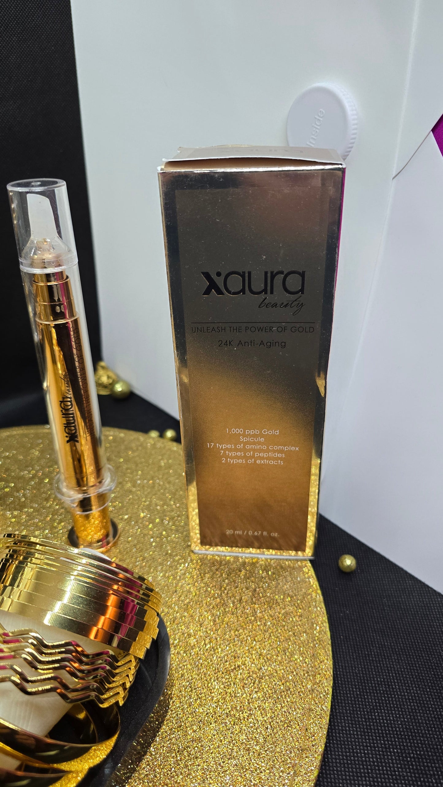 Xaura Global Wrinkle Serum 24K Anti-Aging – Spicule Serum with Gold, Peptides & Amino Complex