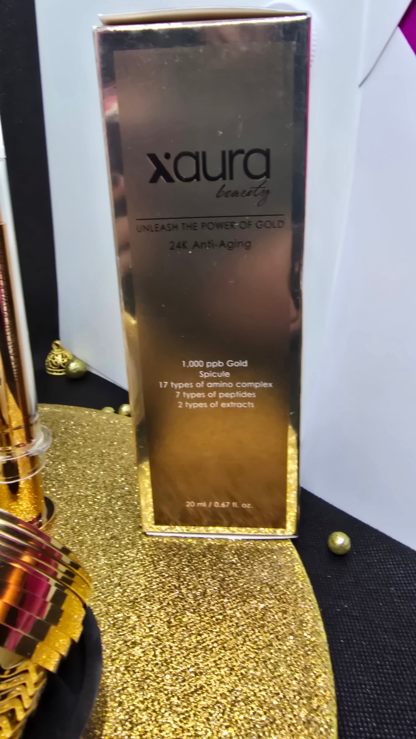 Xaura Global Wrinkle Serum 24K Anti-Aging – Spicule Serum with Gold, Peptides & Amino Complex
