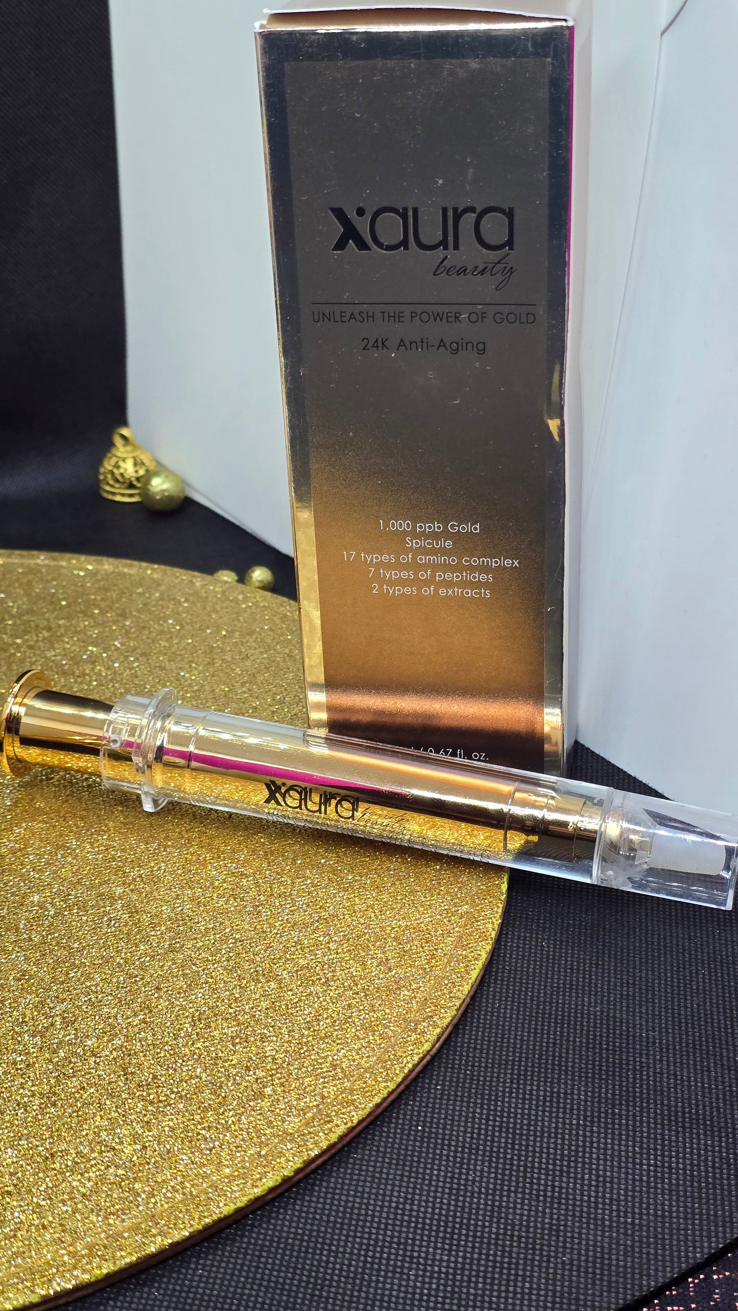 Xaura Global Wrinkle Serum 24K Anti-Aging – Spicule Serum with Gold, Peptides & Amino Complex