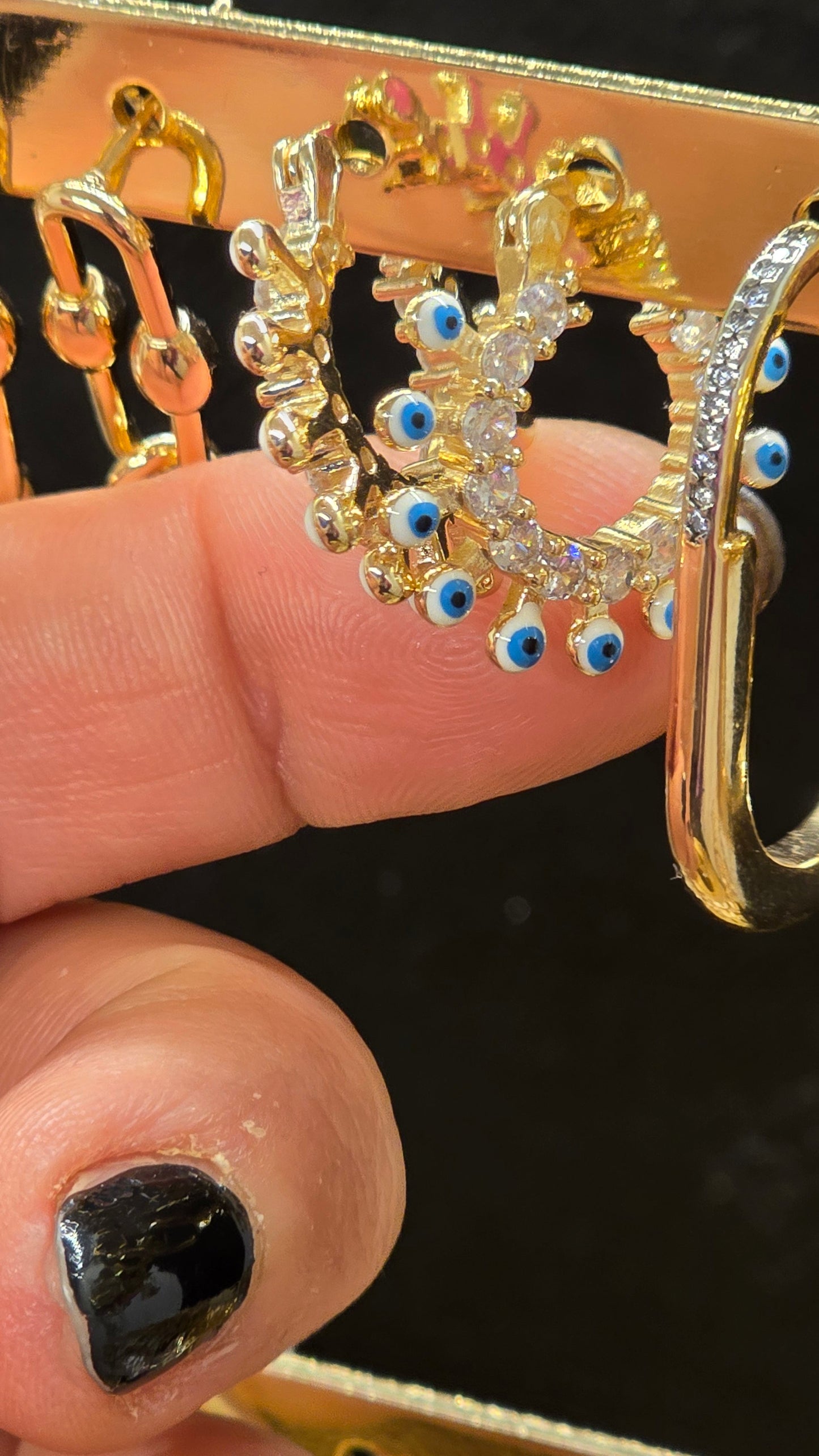 Evil Eye Earrings – Gold Plated with Zirconia
