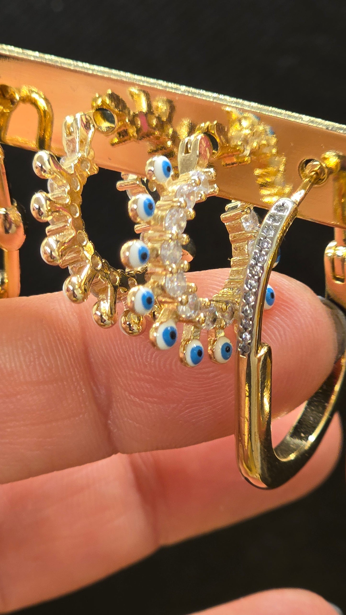 Evil Eye Earrings – Gold Plated with Zirconia
