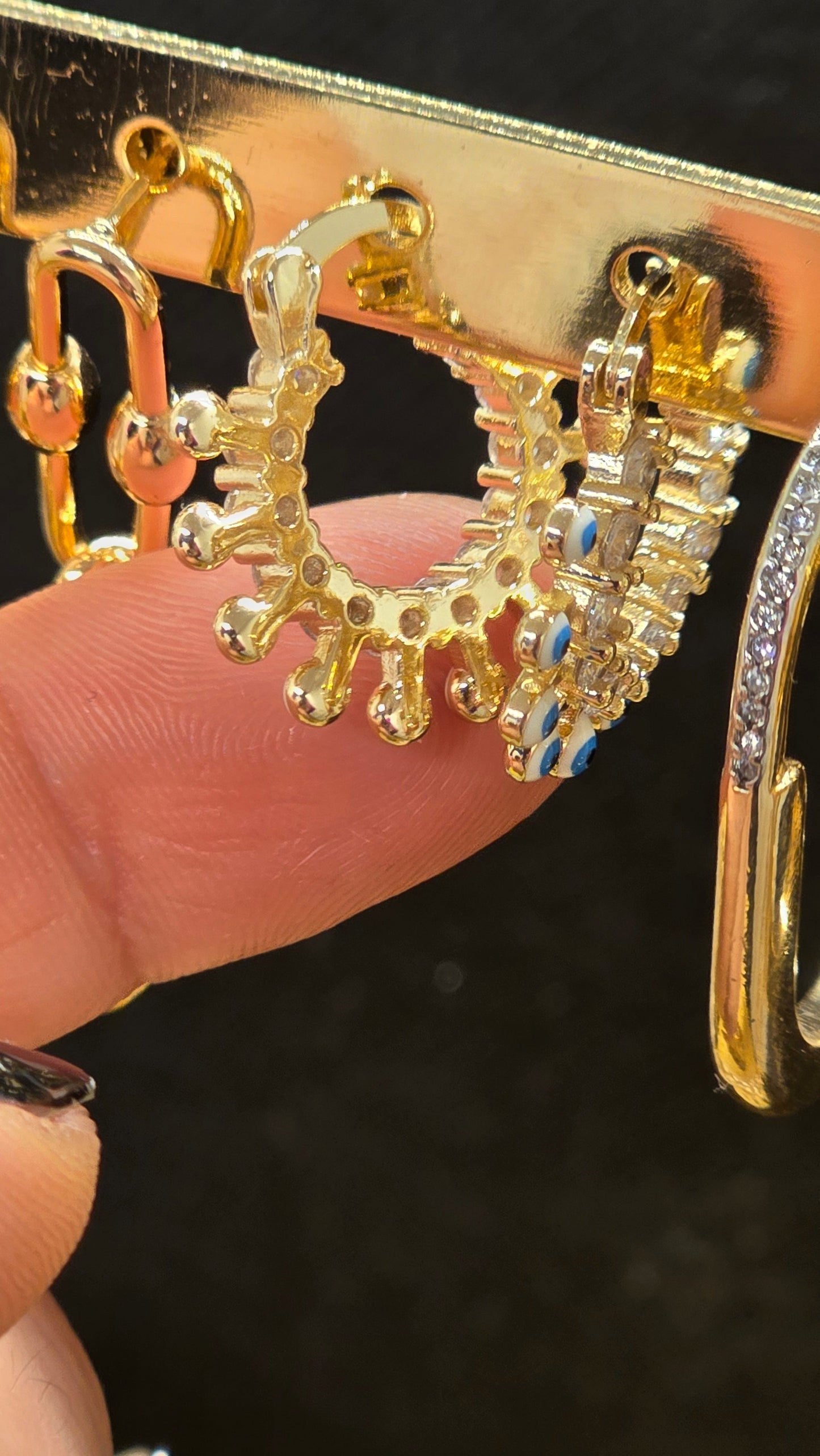 Evil Eye Earrings – Gold Plated with Zirconia