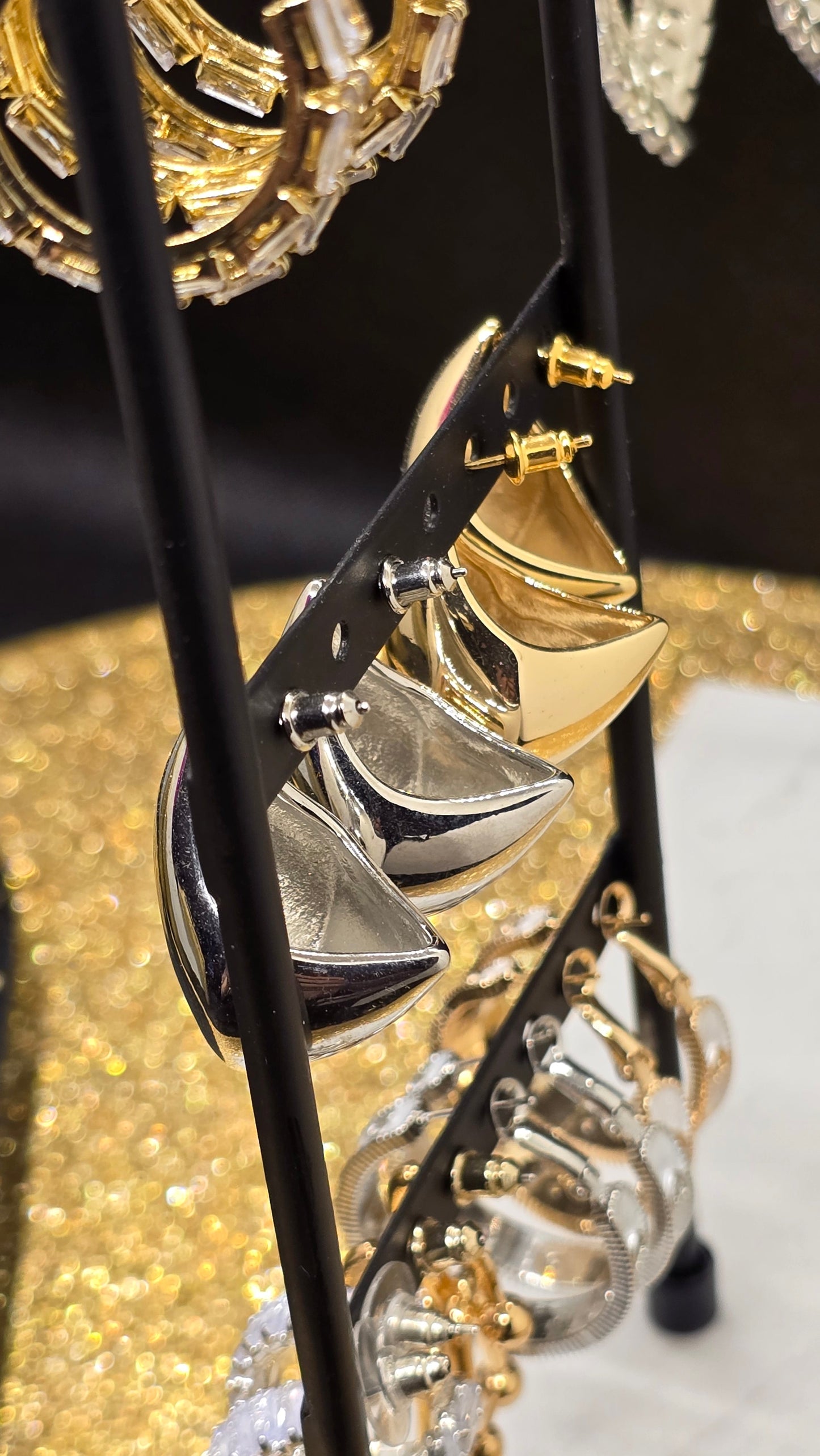 Geometric & Teardrop Earrings – Gold & Silver