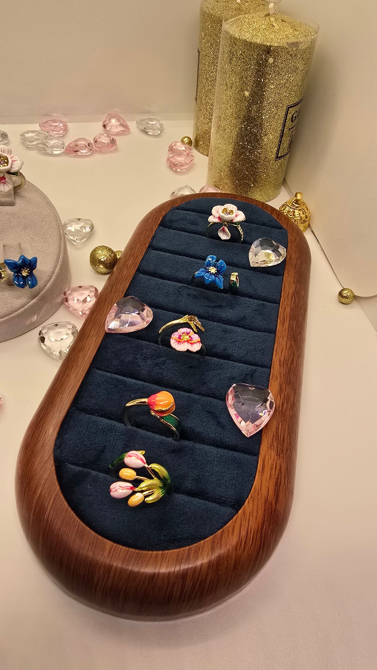 Emaille Blumenringe 18K vergoldet – alle Designs im Überblick