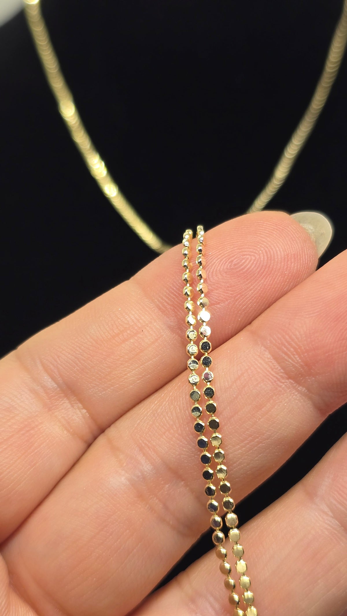 Opal Lariat Y-Halskette vergoldet mit bunten Steinen – Ansicht 2