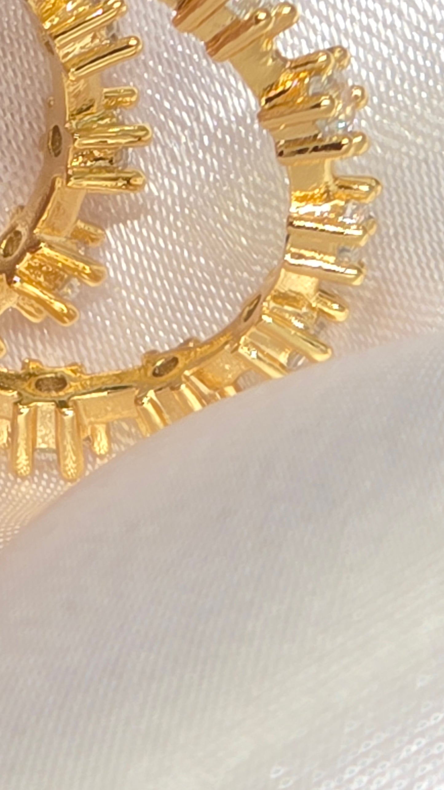 Adjustable Pave Zircon Ring 18k Gold Plated | Elegant, Stone-set