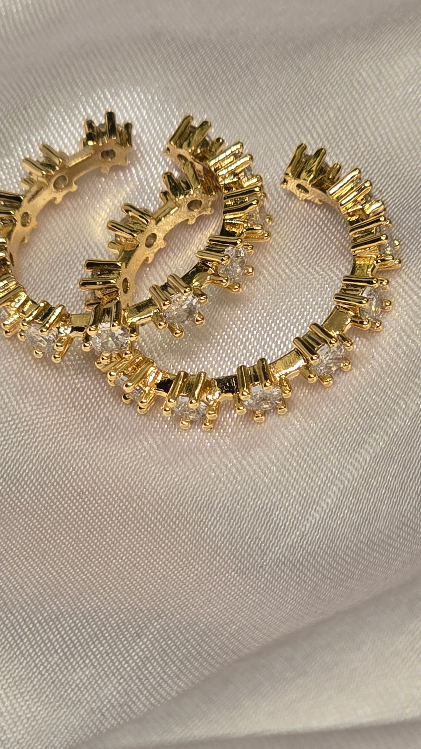 Adjustable Pave Zircon Ring 18k Gold Plated | Elegant, Stone-set