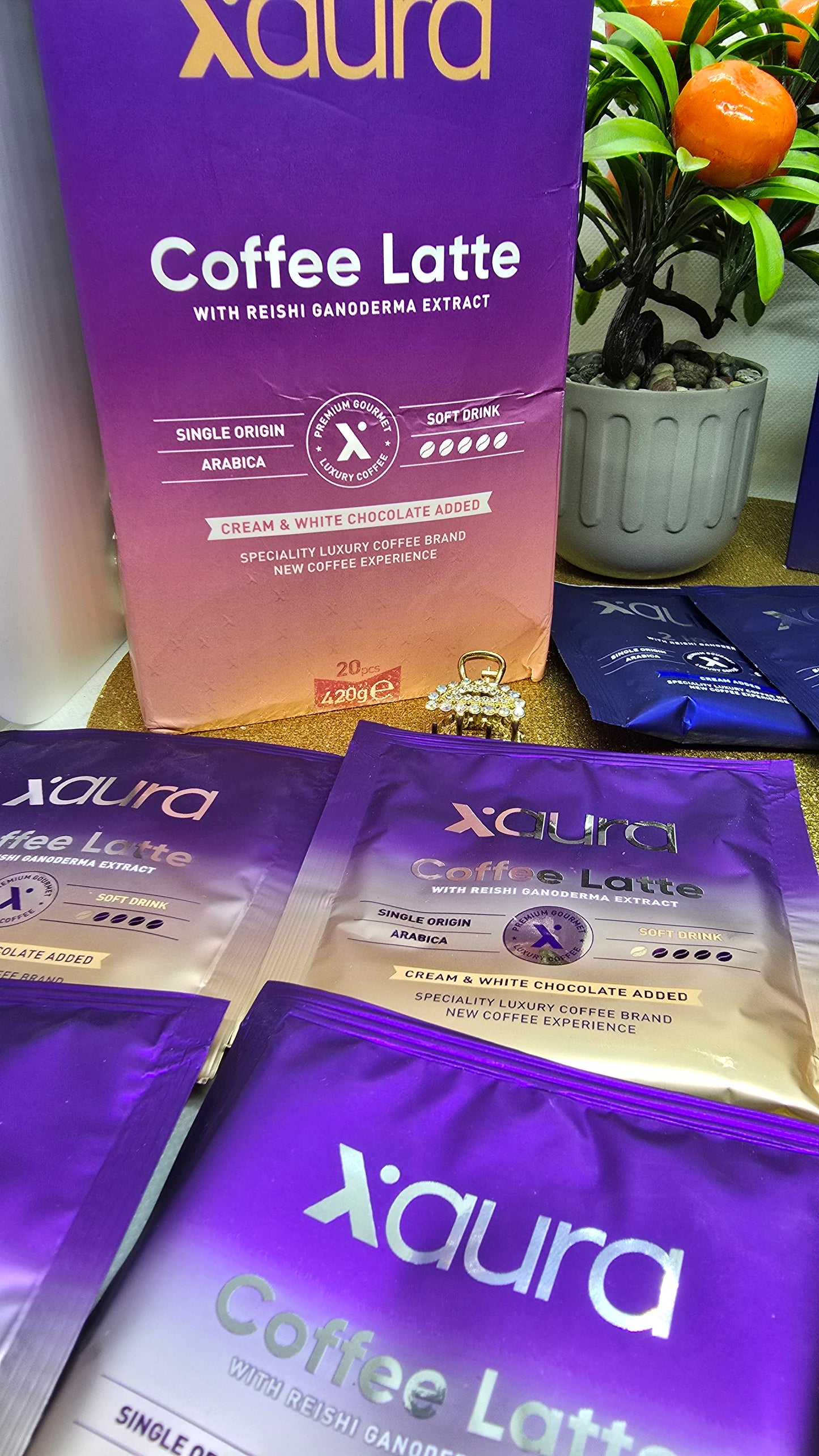 Xaura Reishi Black Coffee - Mushroom Coffee with Reishi Extract | 30 Servings