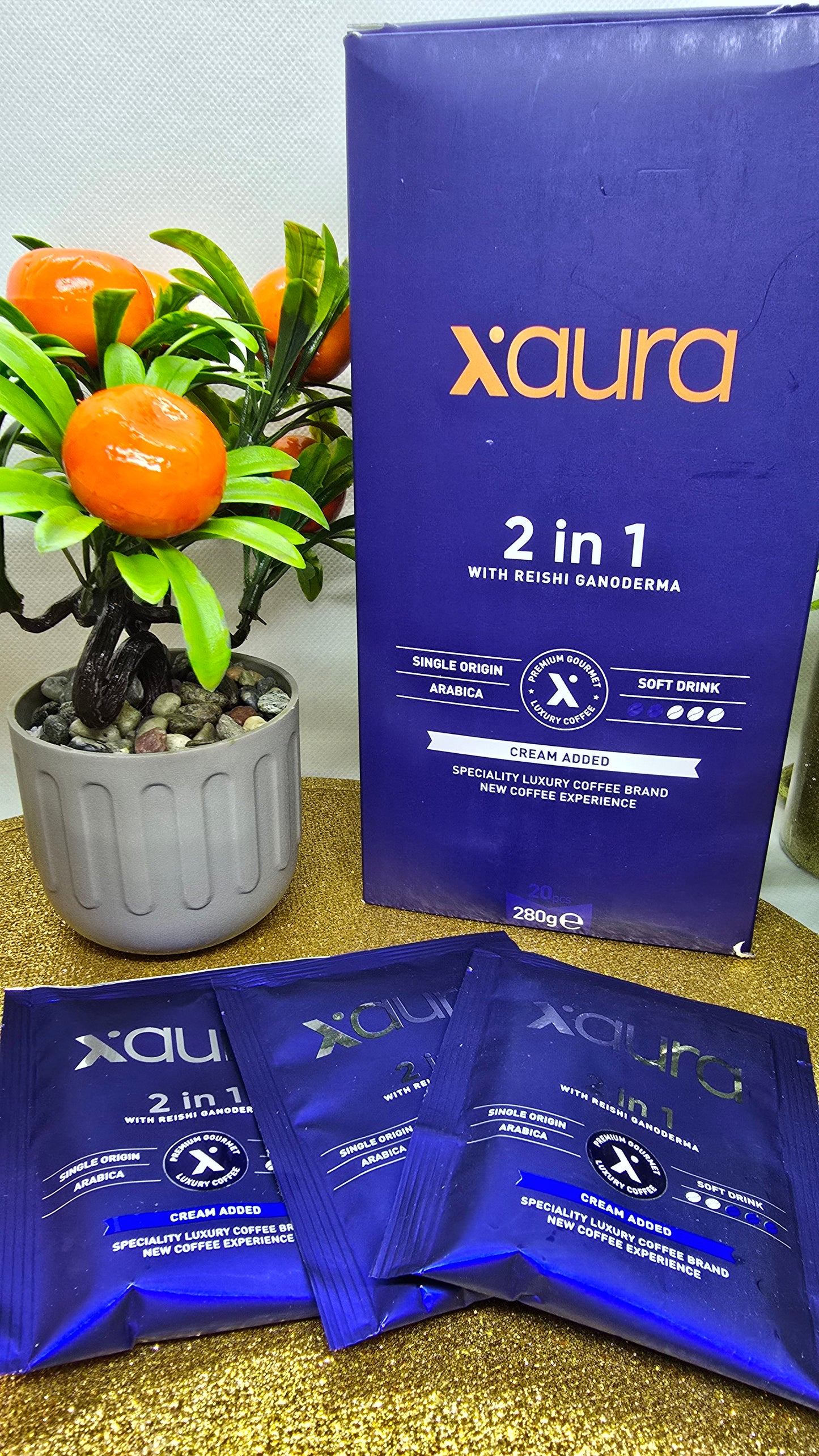 Xaura Reishi Black Coffee - Mushroom Coffee with Reishi Extract | 30 Servings