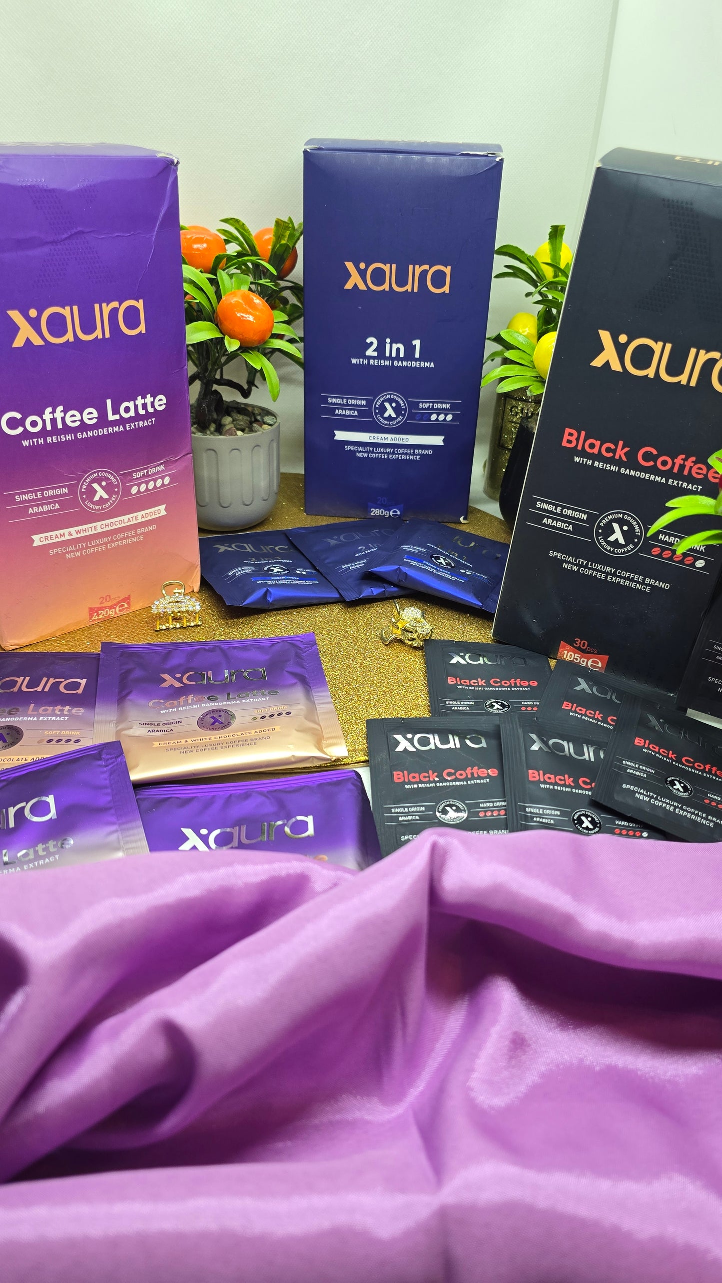 Xaura Reishi Black Coffee - Mushroom Coffee with Reishi Extract | 30 Servings