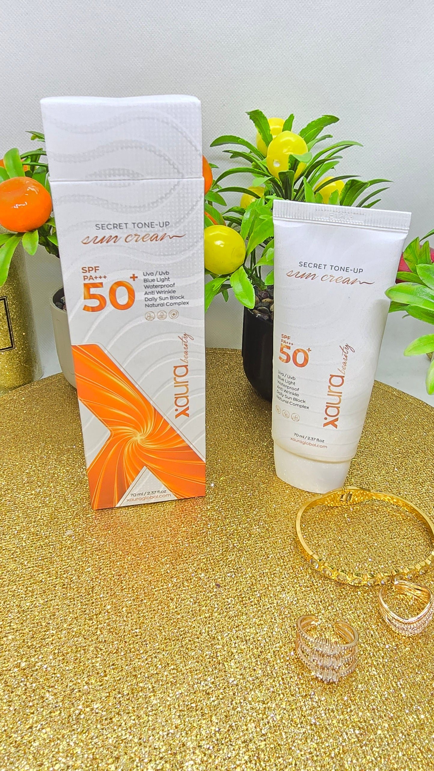Xaura Global Sunscreen SPF 50 PA+++ UVA/UVB Protection – from Korea with Anti-Wrinkle Effect