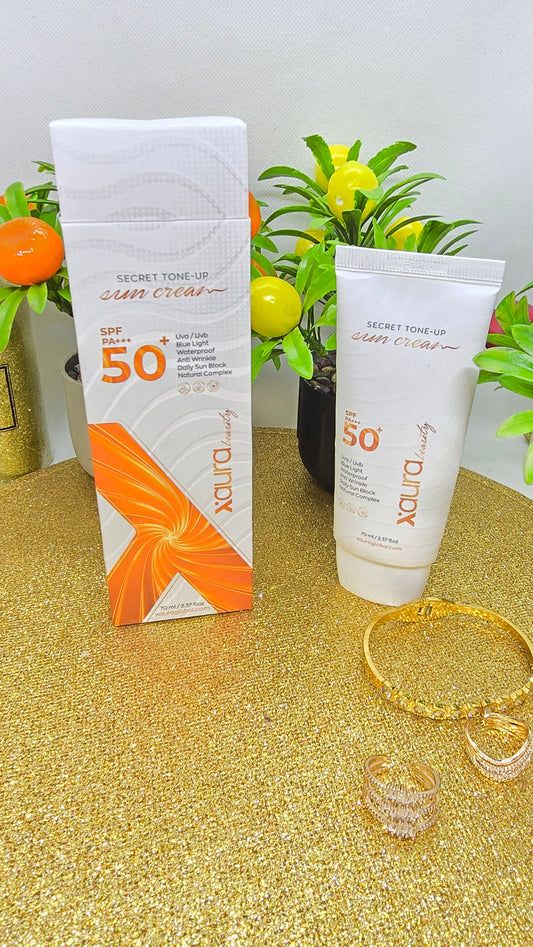 Xaura Global Sunscreen SPF 50 PA+++ UVA/UVB Protection – from Korea with Anti-Wrinkle Effect