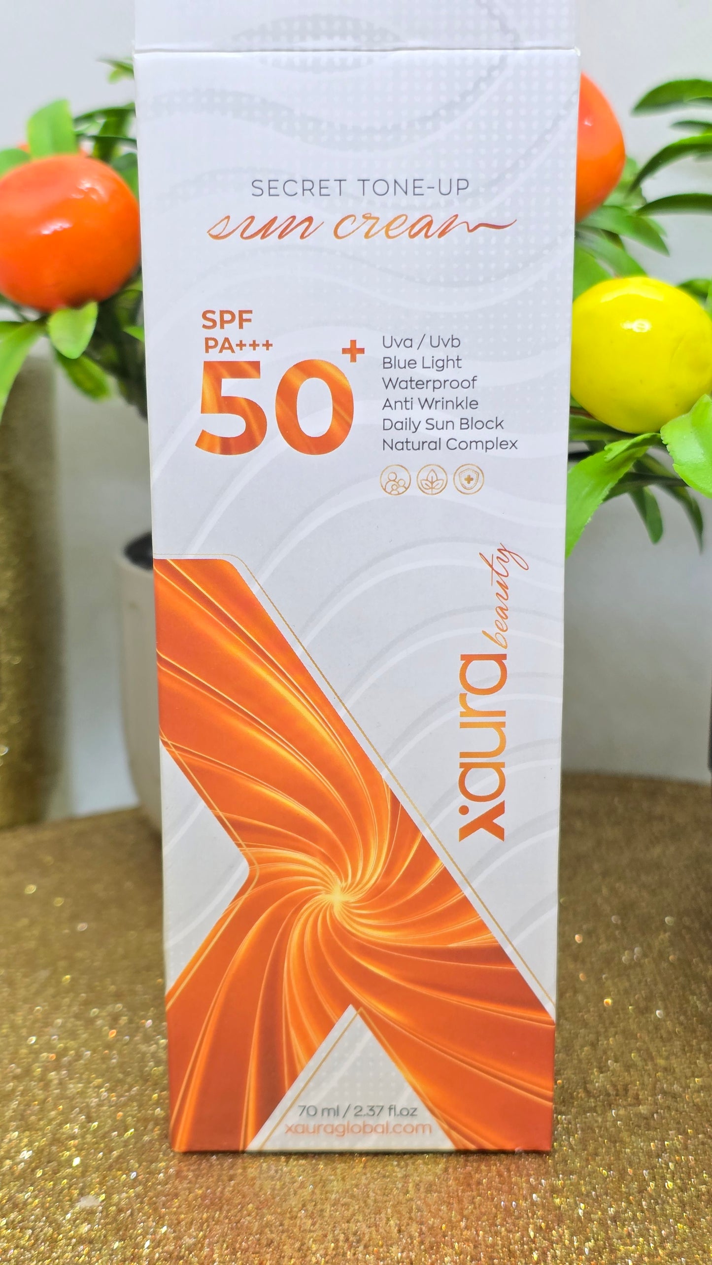 Xaura Global Sunscreen SPF 50 PA+++ UVA/UVB Protection – from Korea with Anti-Wrinkle Effect