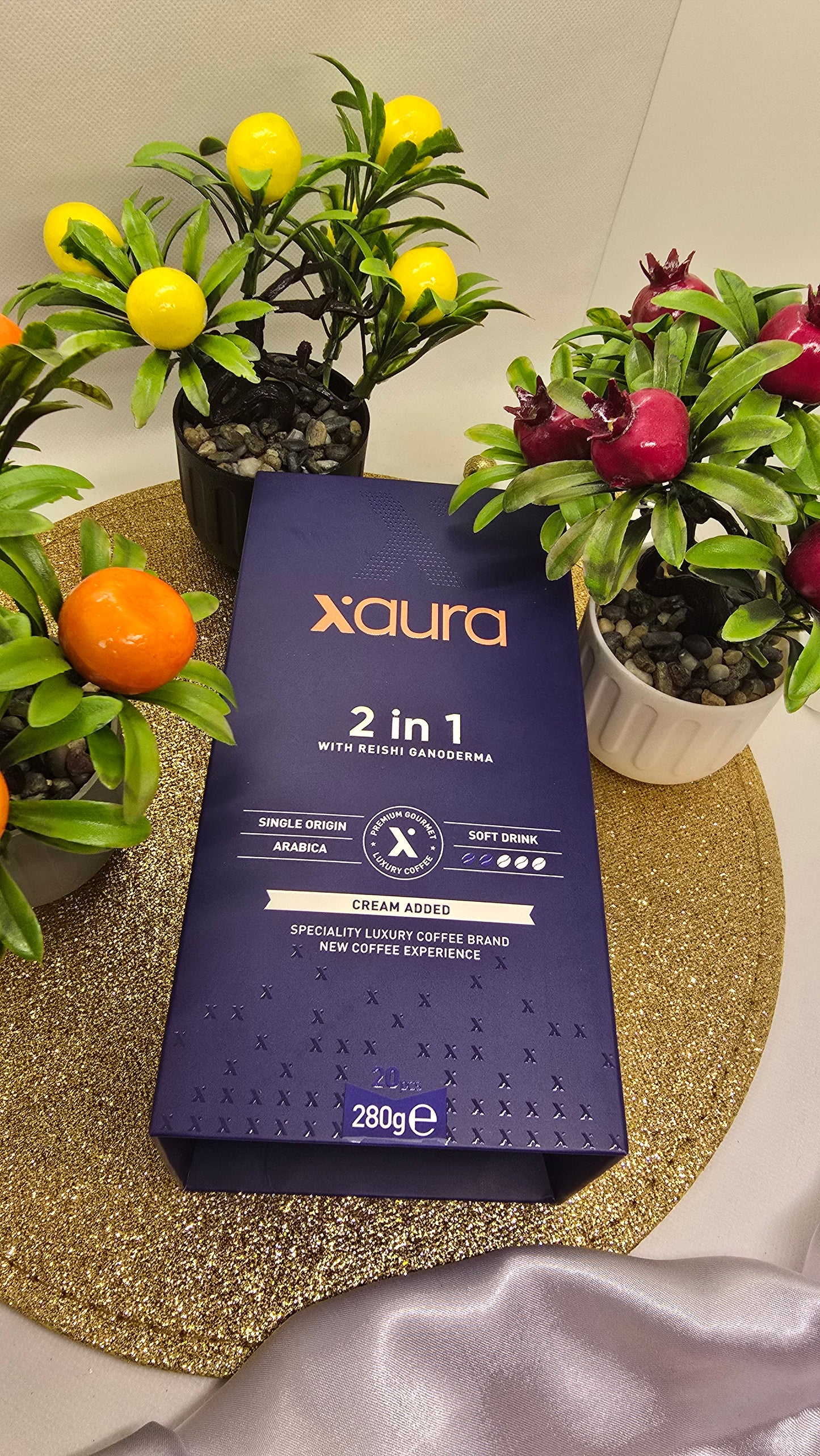 Xaura Reishi Black Coffee - Mushroom Coffee with Reishi Extract | 30 Servings