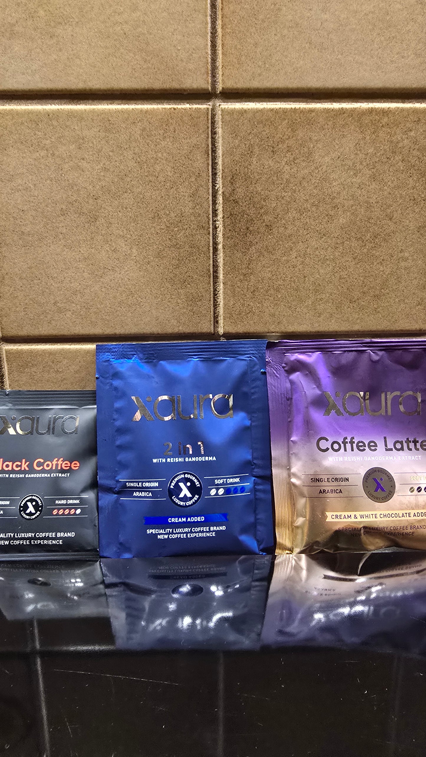 Xaura Reishi Black Coffee - Mushroom Coffee with Reishi Extract | 30 Servings