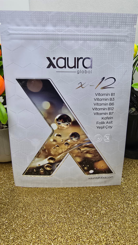 Xaura Global X-12 Energy & Focus Patches - Vitamin B Complex, B12 & Caffeine