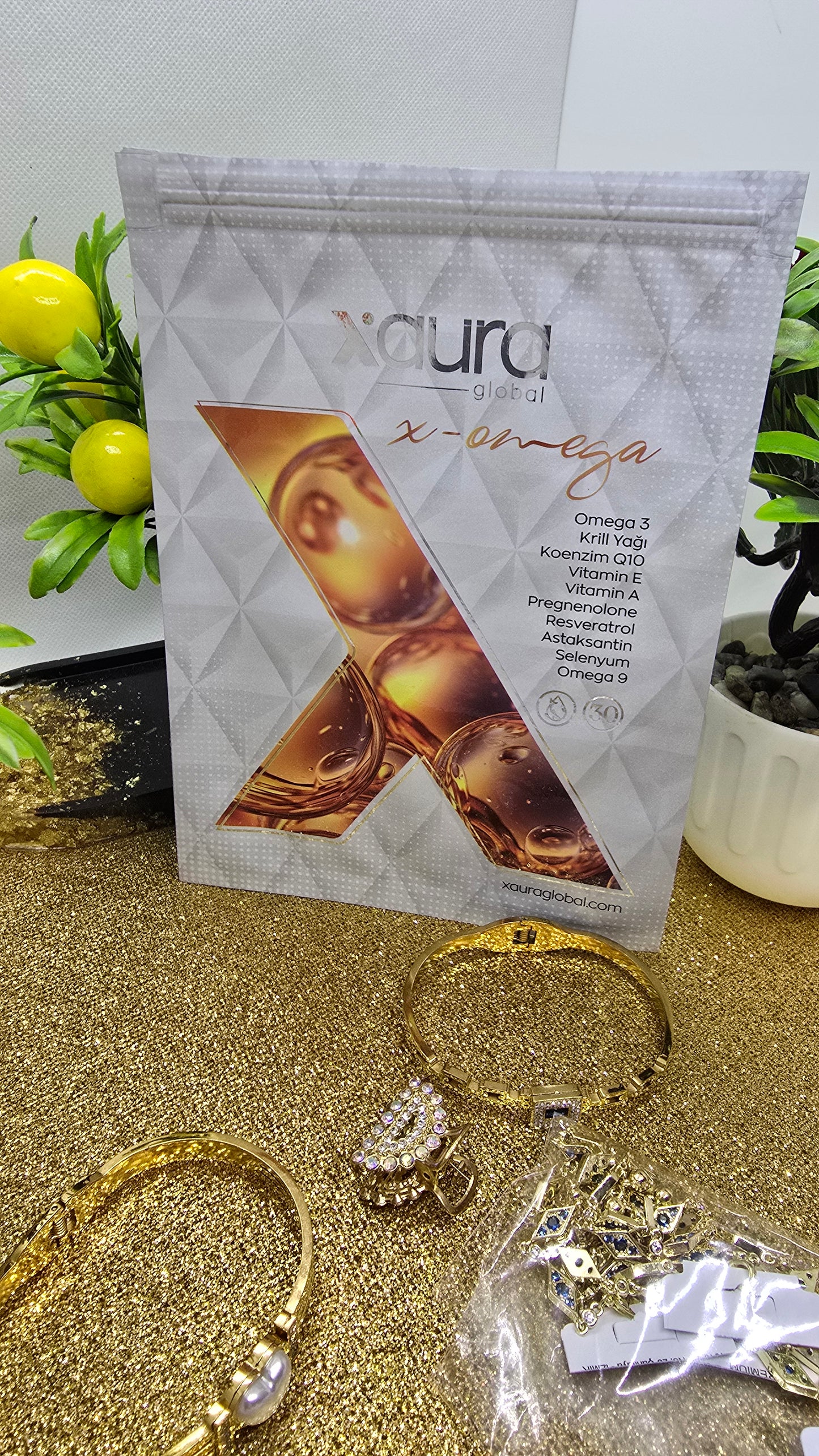 Xaura Global X-Omega Complex - With Krill Oil, Omega 3, Q10 & Astaxanthin