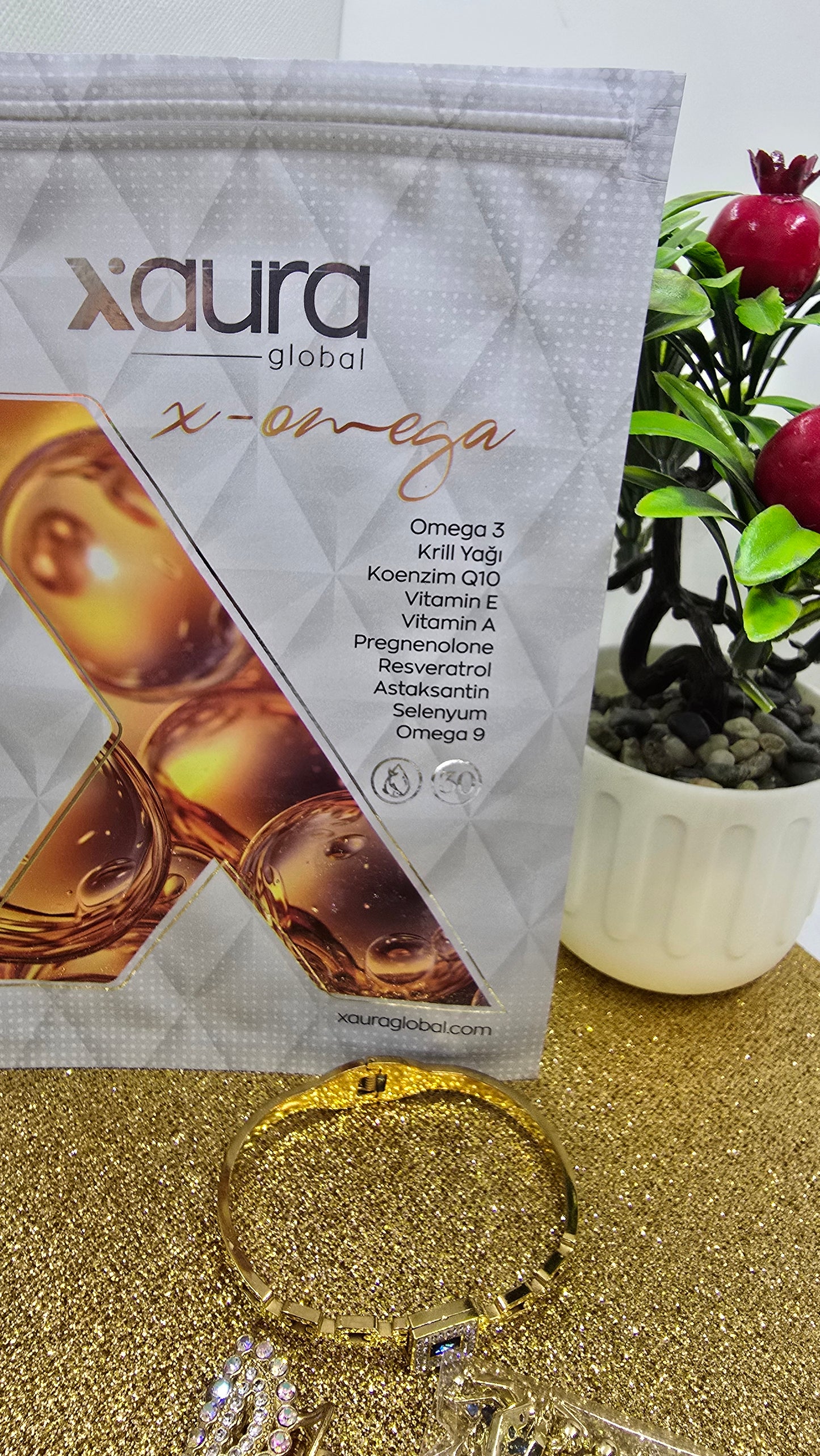 Xaura Global X-Omega Complex - With Krill Oil, Omega 3, Q10 & Astaxanthin