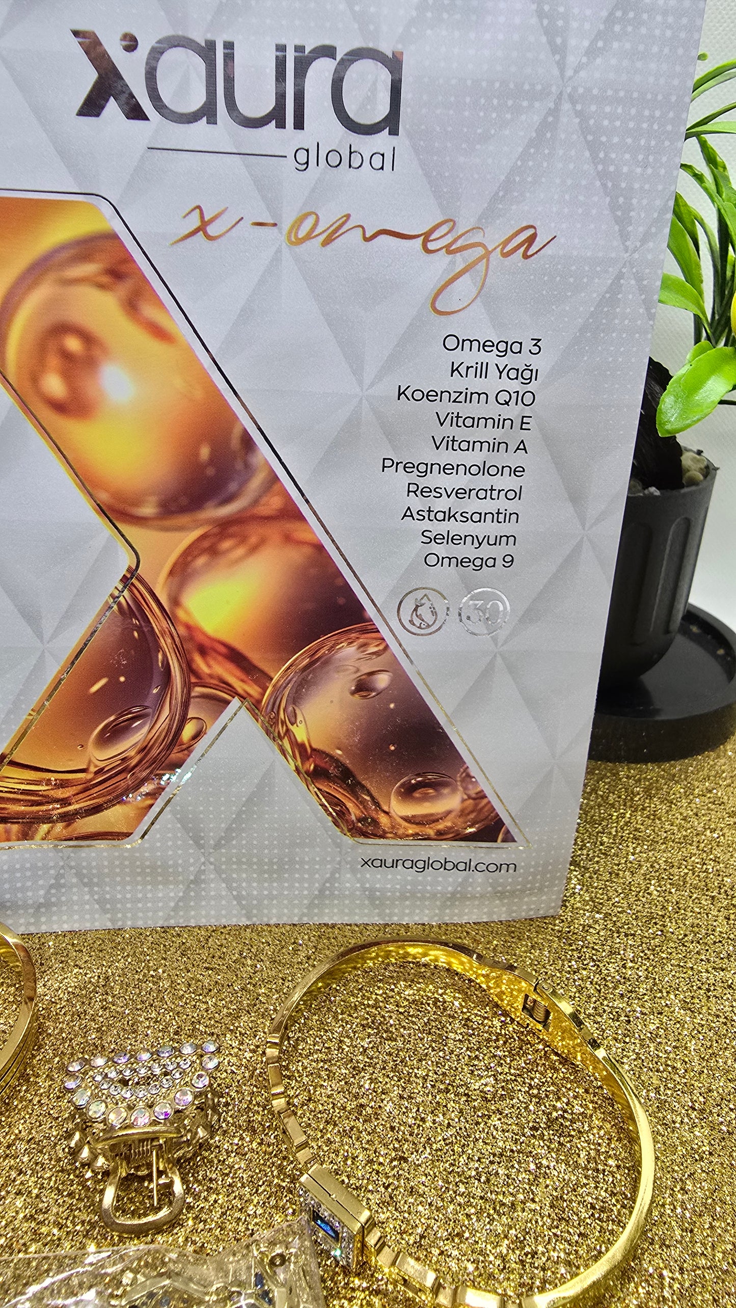 Xaura Global X-Omega Complex - With Krill Oil, Omega 3, Q10 & Astaxanthin