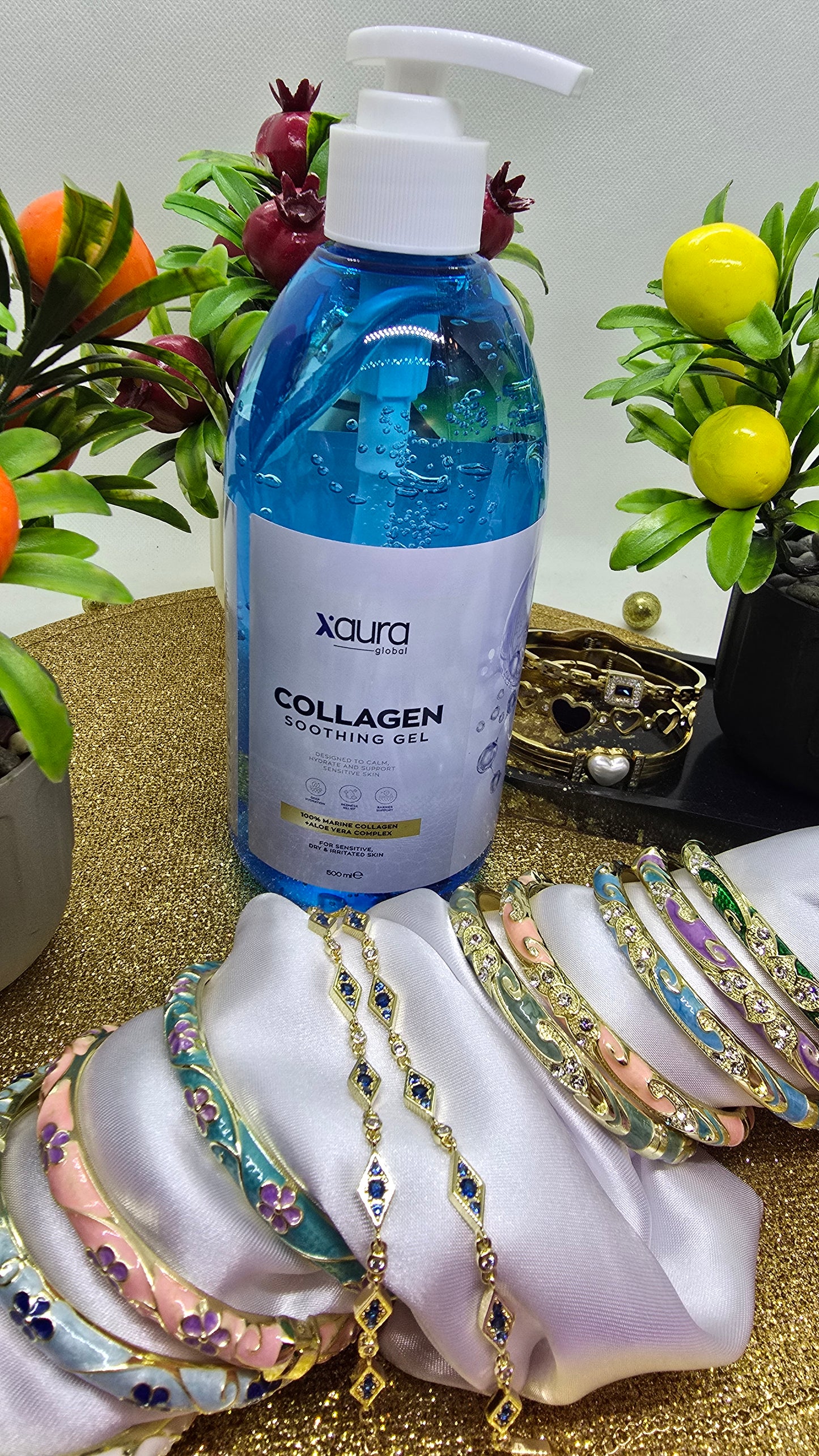 Xaura Global Collagen Soothing Gel 500 ml - 100% Marine Fish Collagen from South Korea