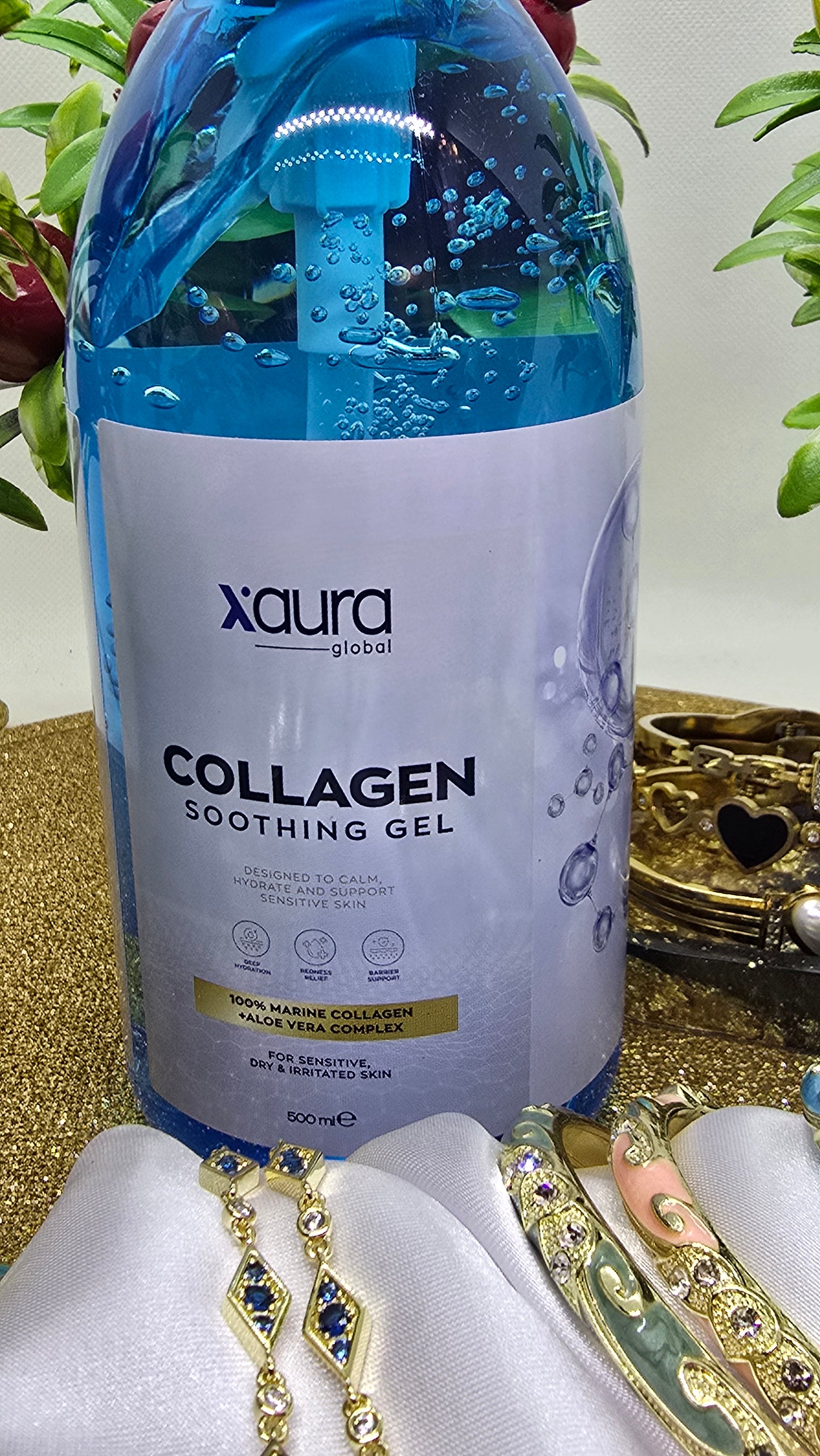 Xaura Global Collagen Soothing Gel 500 ml - 100% Marine Fish Collagen from South Korea