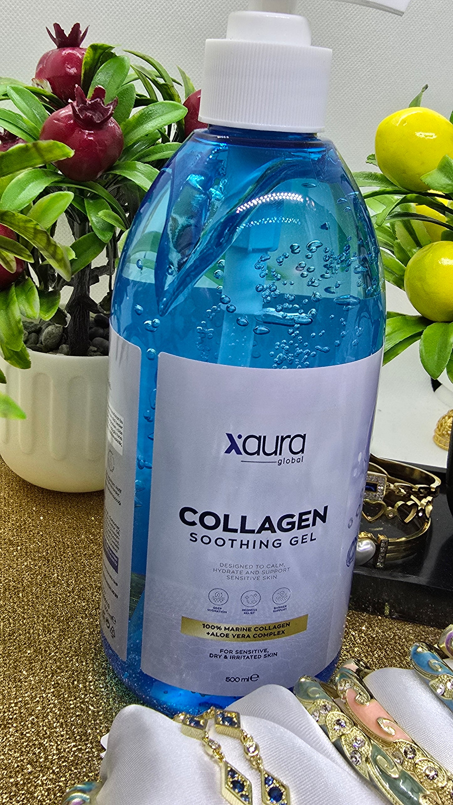 Xaura Global Collagen Soothing Gel 500 ml - 100% Marine Fish Collagen from South Korea