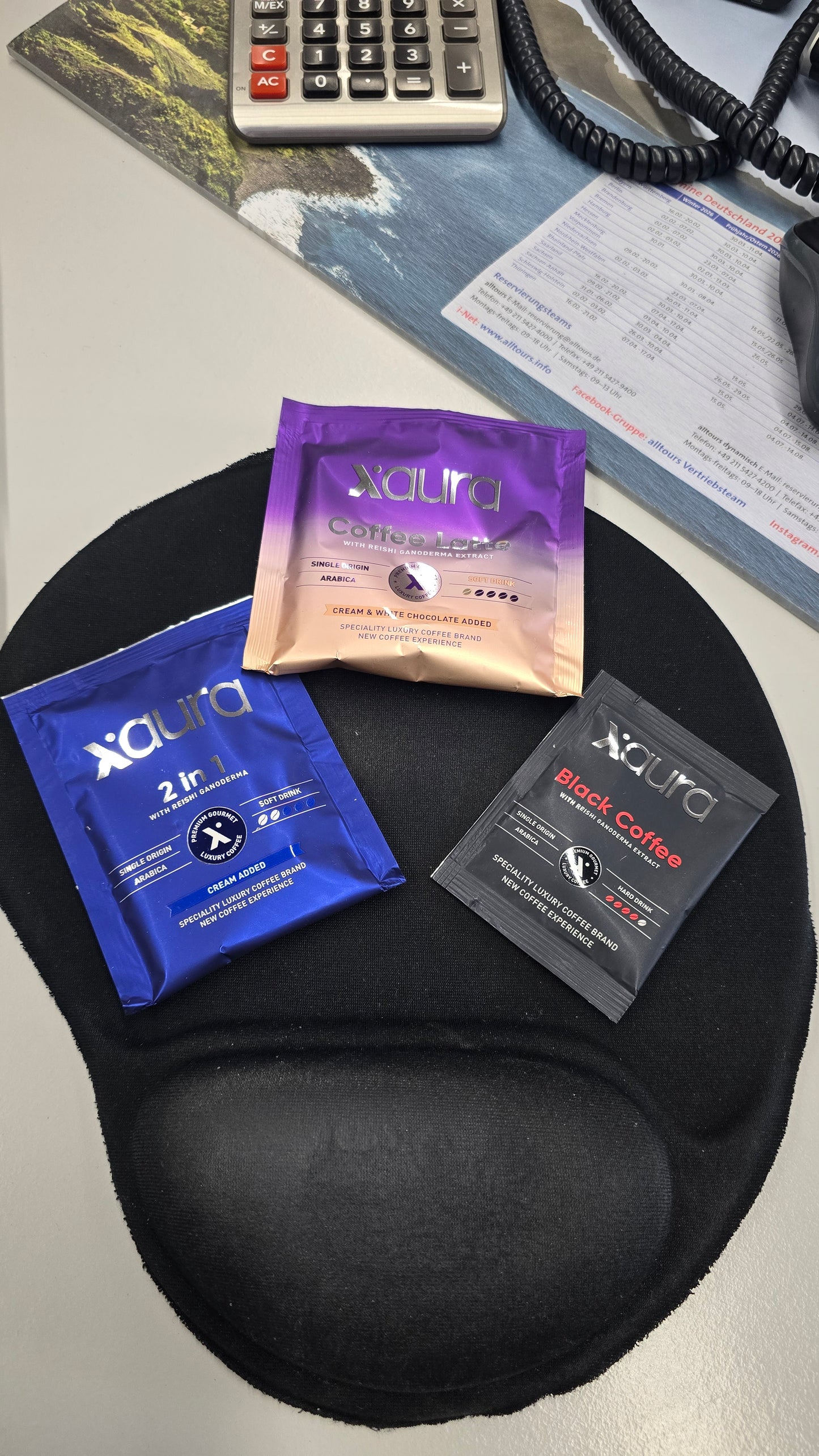 Xaura Reishi Black Coffee - Mushroom Coffee with Reishi Extract | 30 Servings