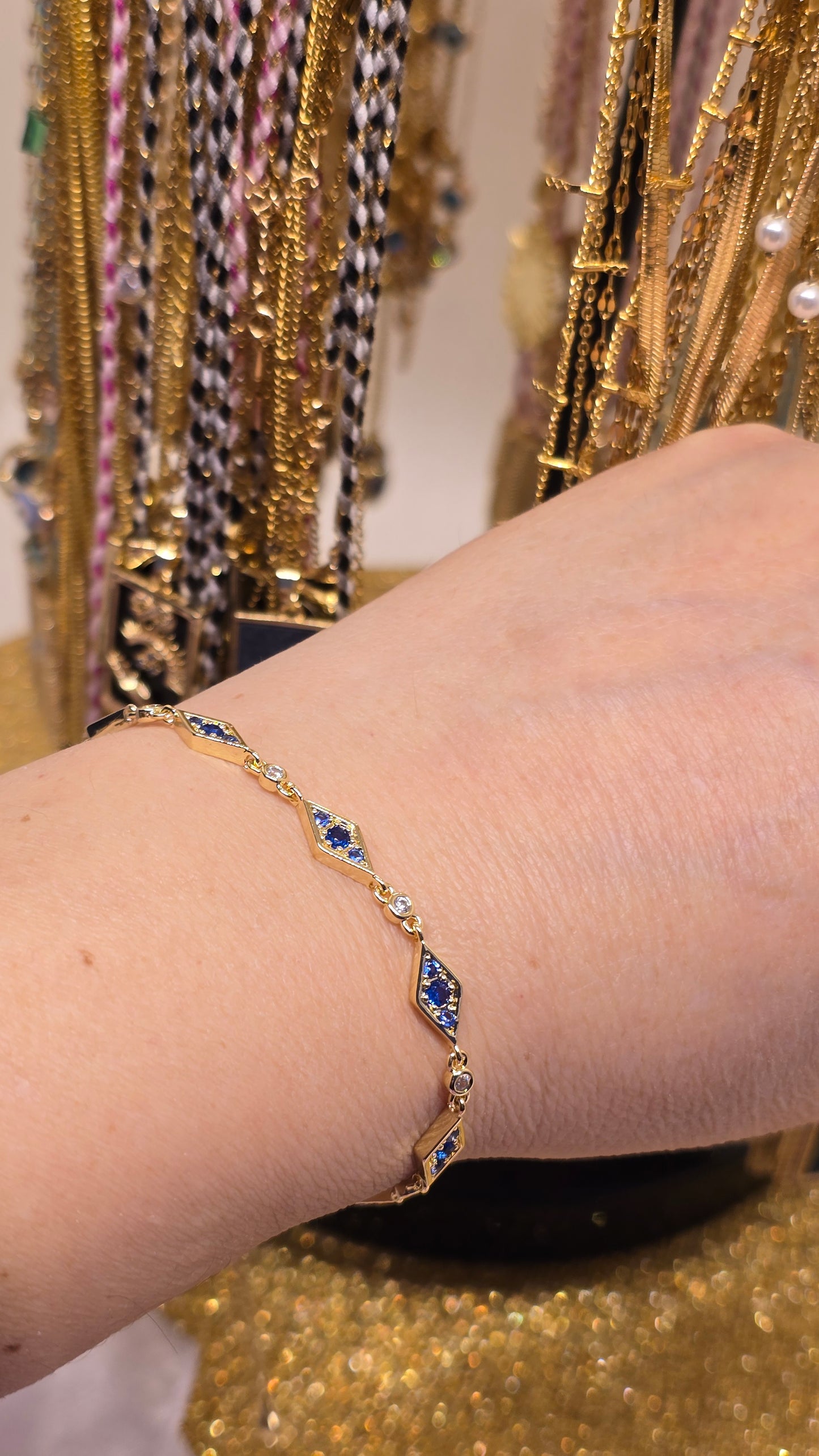 Evil Eye Bracelet 18k Gold Plated – Adjustable