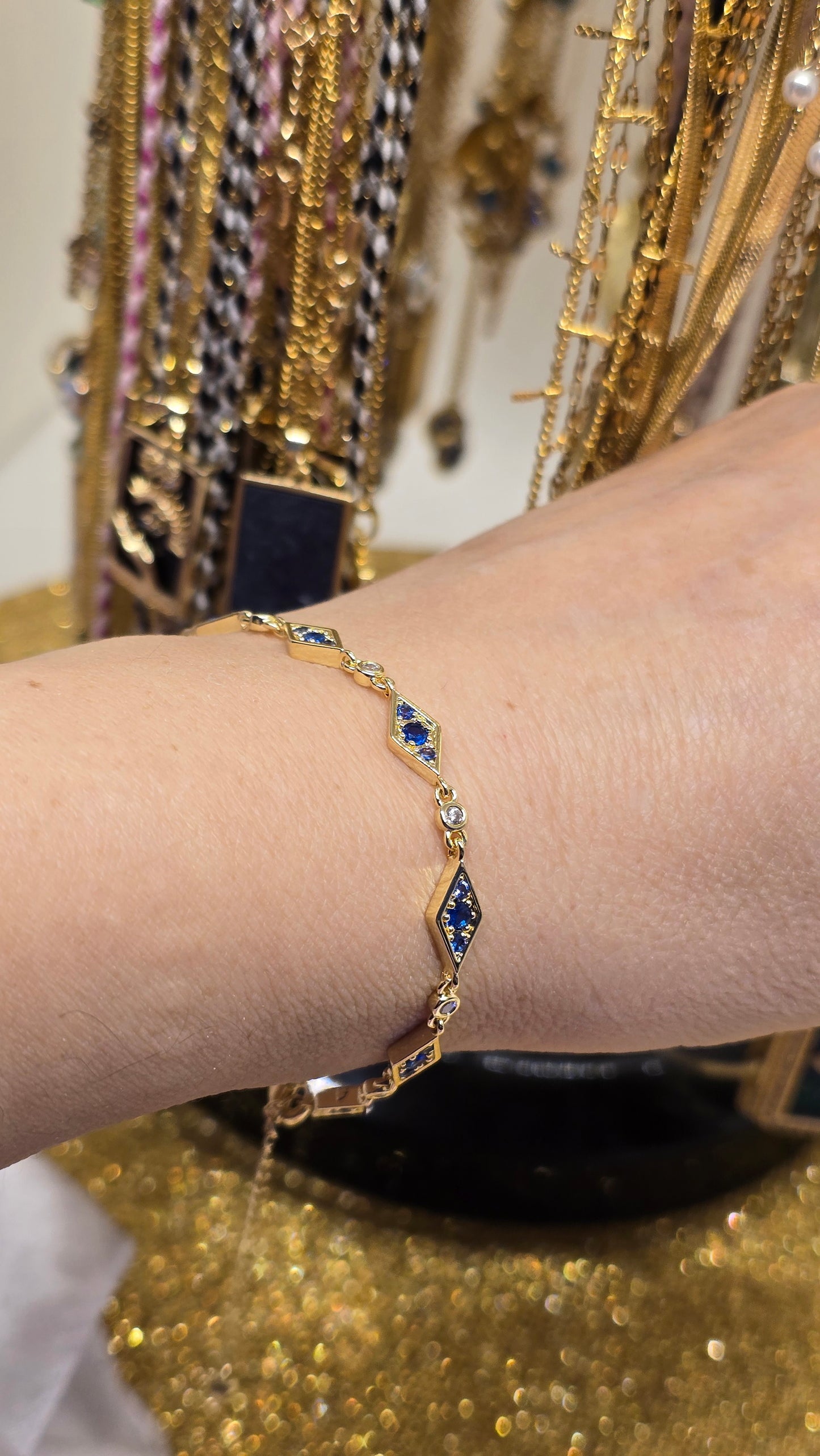 Evil Eye Bracelet 18k Gold Plated – Adjustable