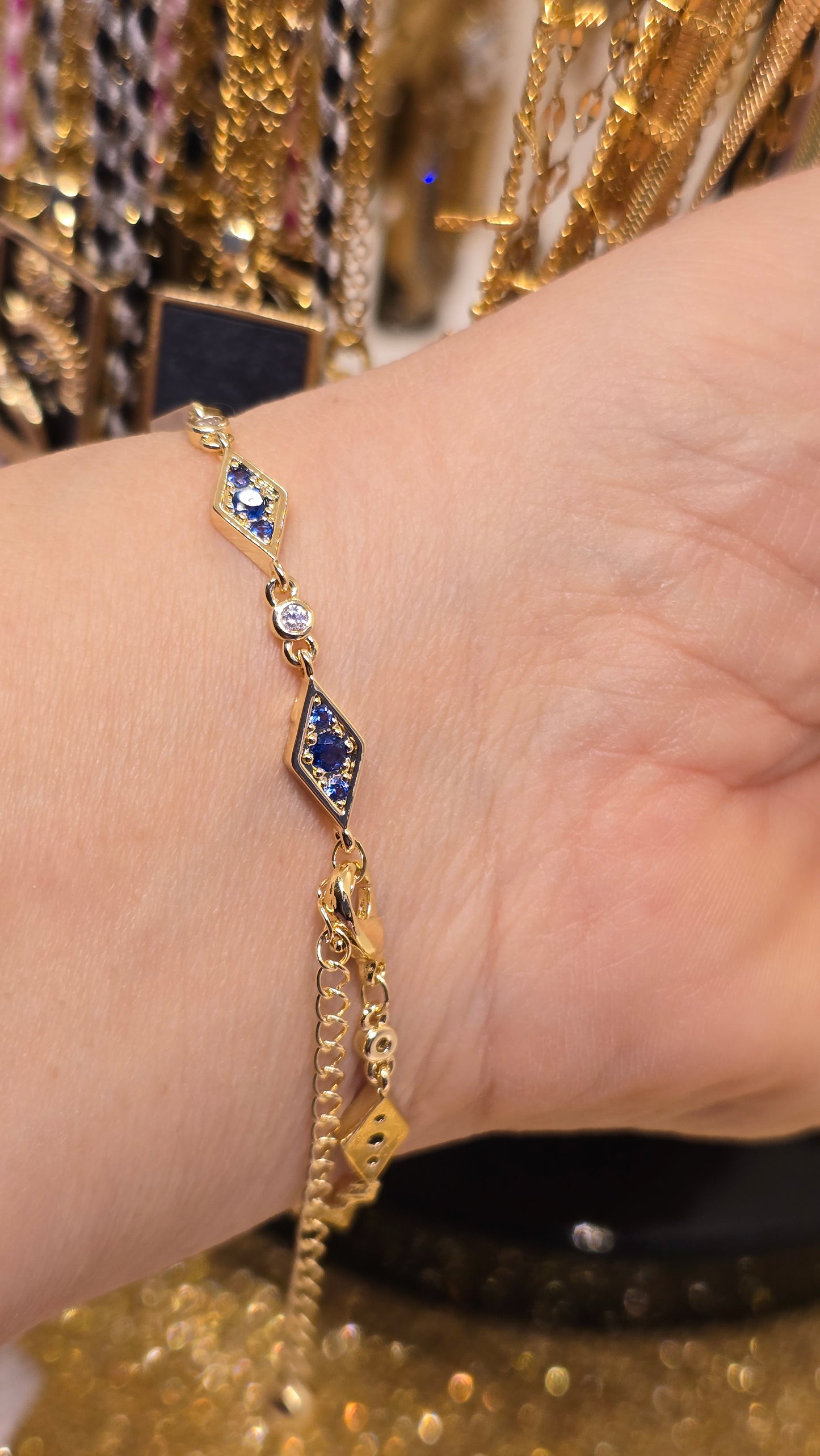 Evil Eye Bracelet 18k Gold Plated – Adjustable